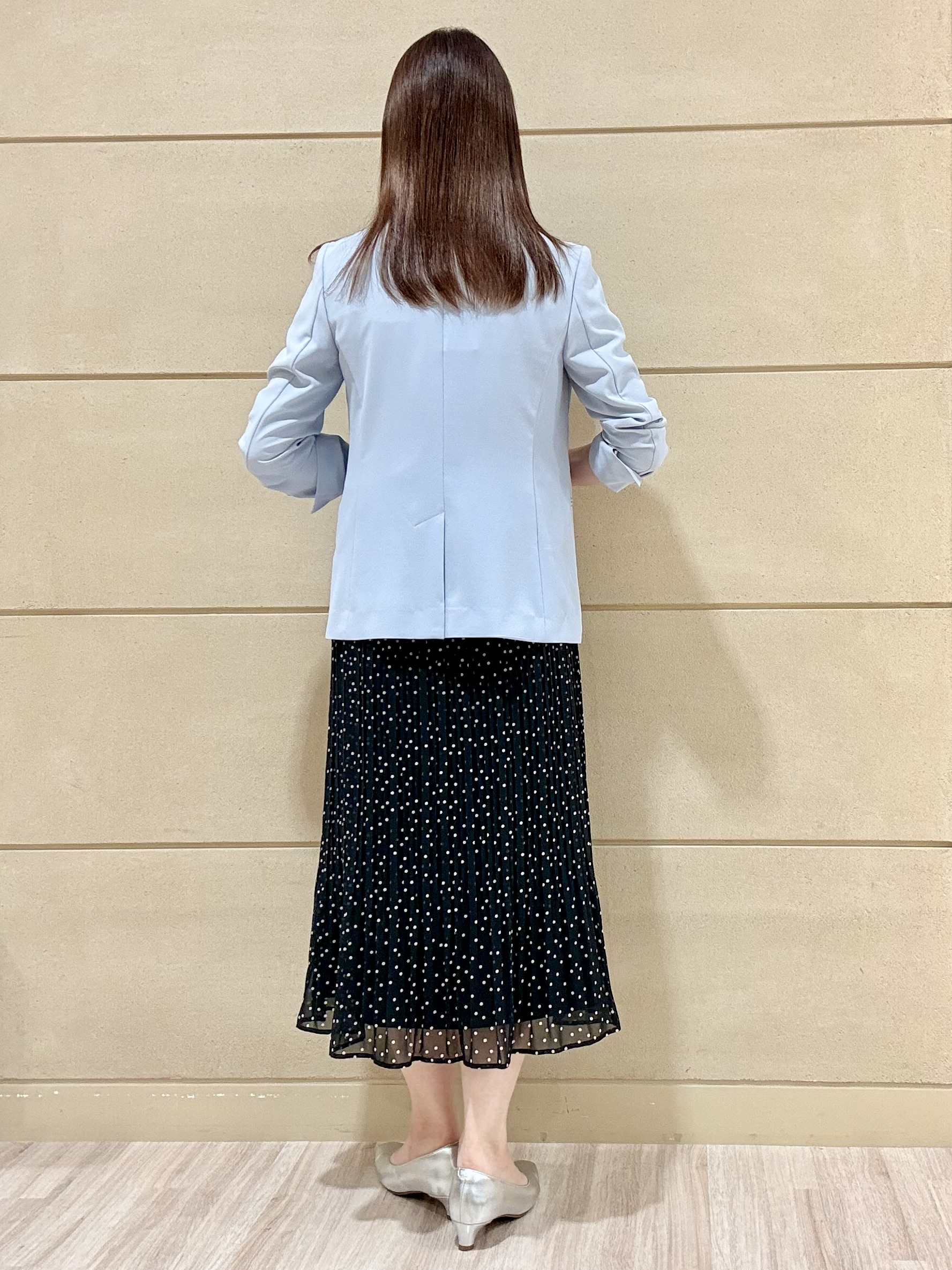 Marさんの「Reflect｜【セットアップ／手洗い可】ドット柄シアーブラウス」を使ったコーディネート