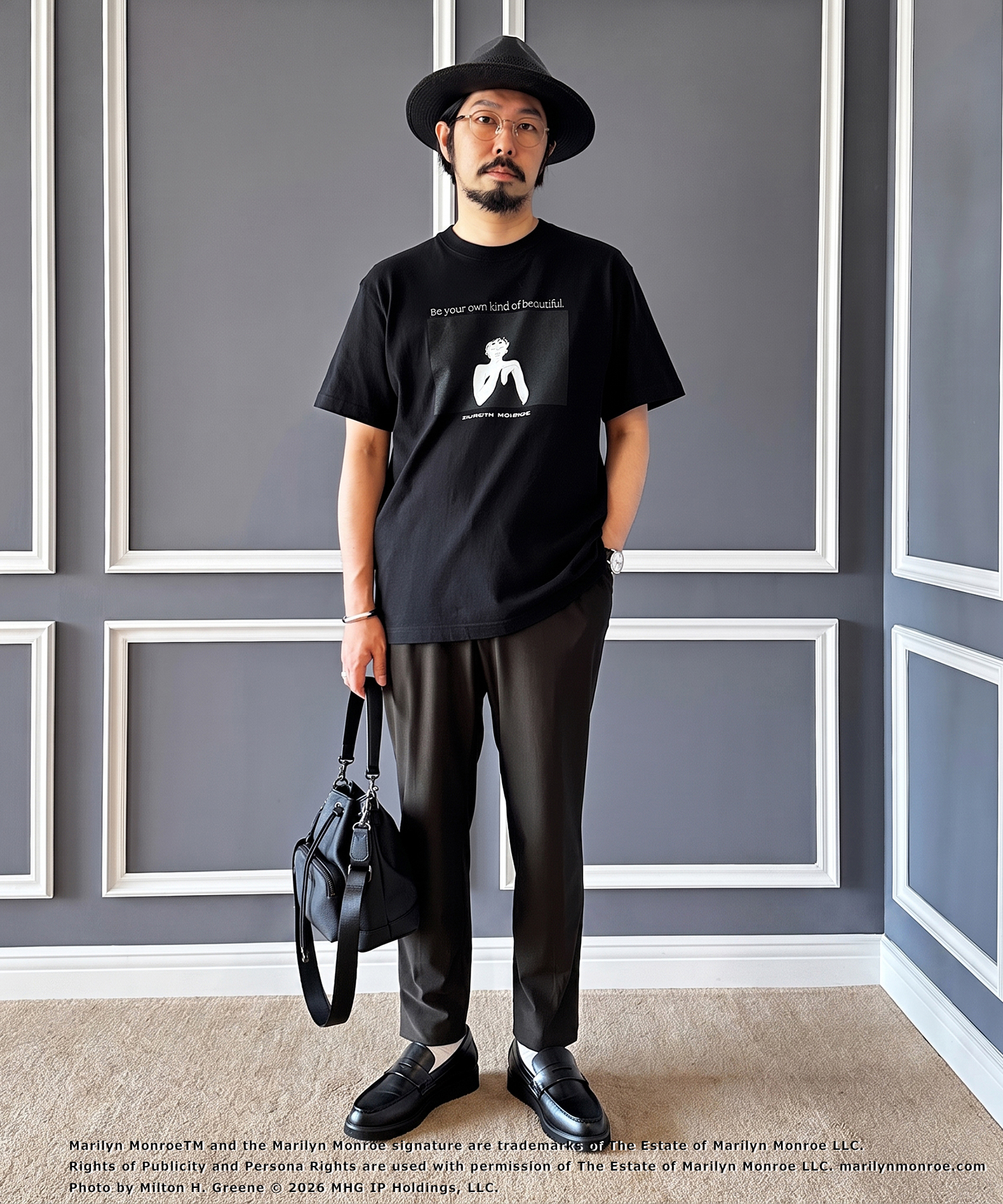 プレス増田さんの「TAKEO KIKUCHI｜【別注】マリリン・モンロー/フォトTシャツ」を使ったコーディネート