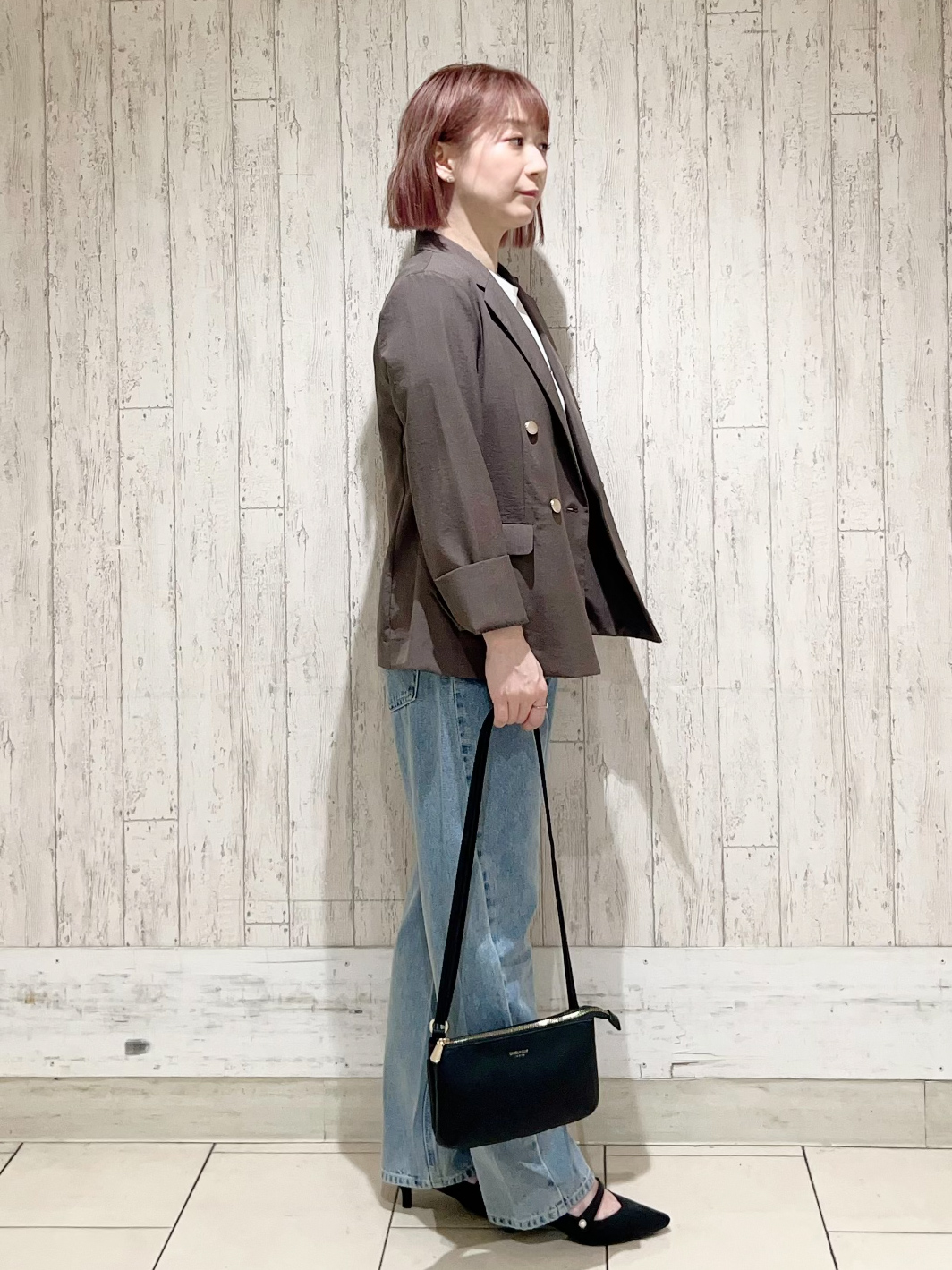 YOSHIMIさんの「index｜《再入荷》ダブルブレストテーラードジャケット【接触冷感／吸水速乾／イージーアイロン／防シワ／洗濯機O」を使ったコーディネート