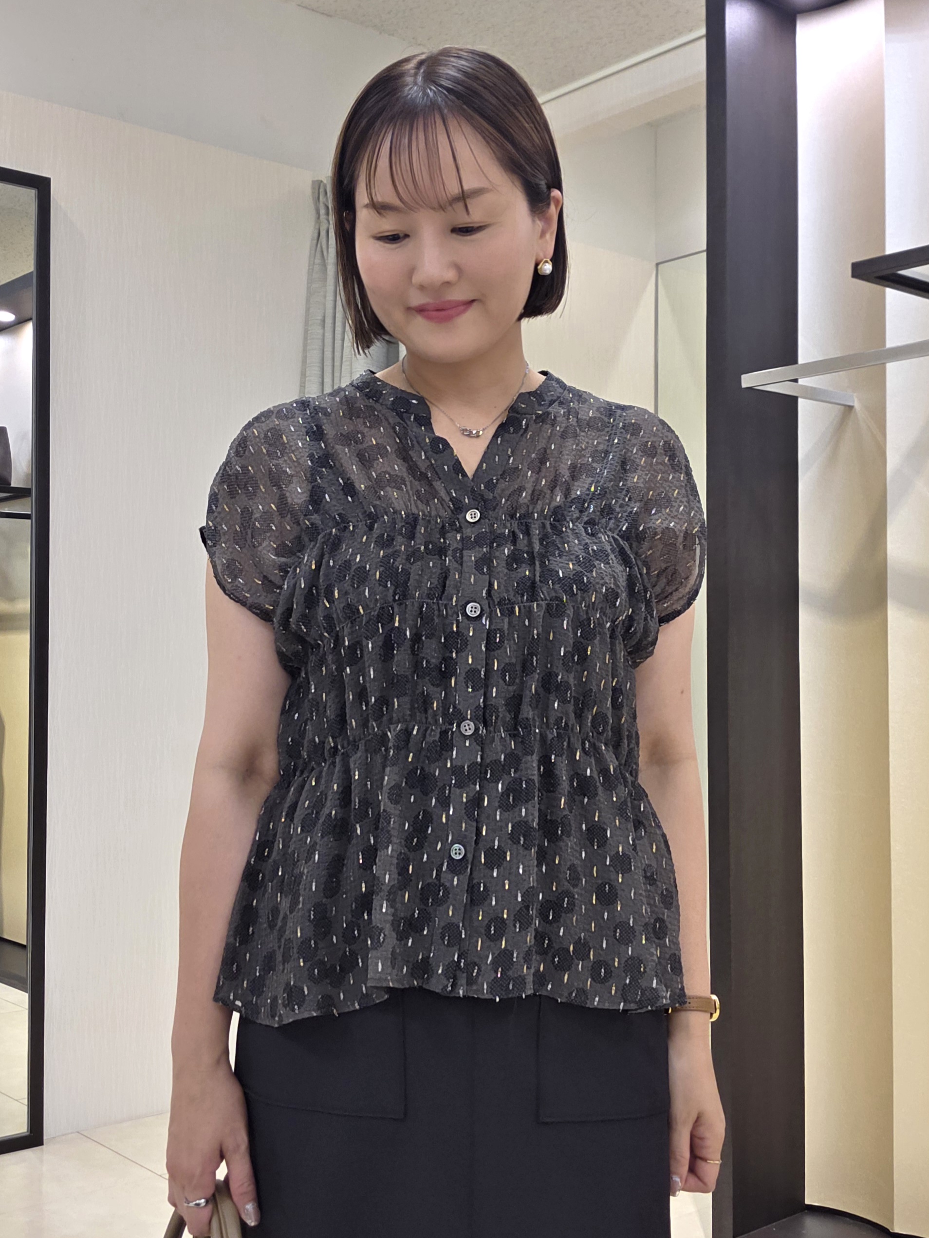 naokoさんの「UNTITLED｜ヴィンテージドットブラウス」を使ったコーディネート