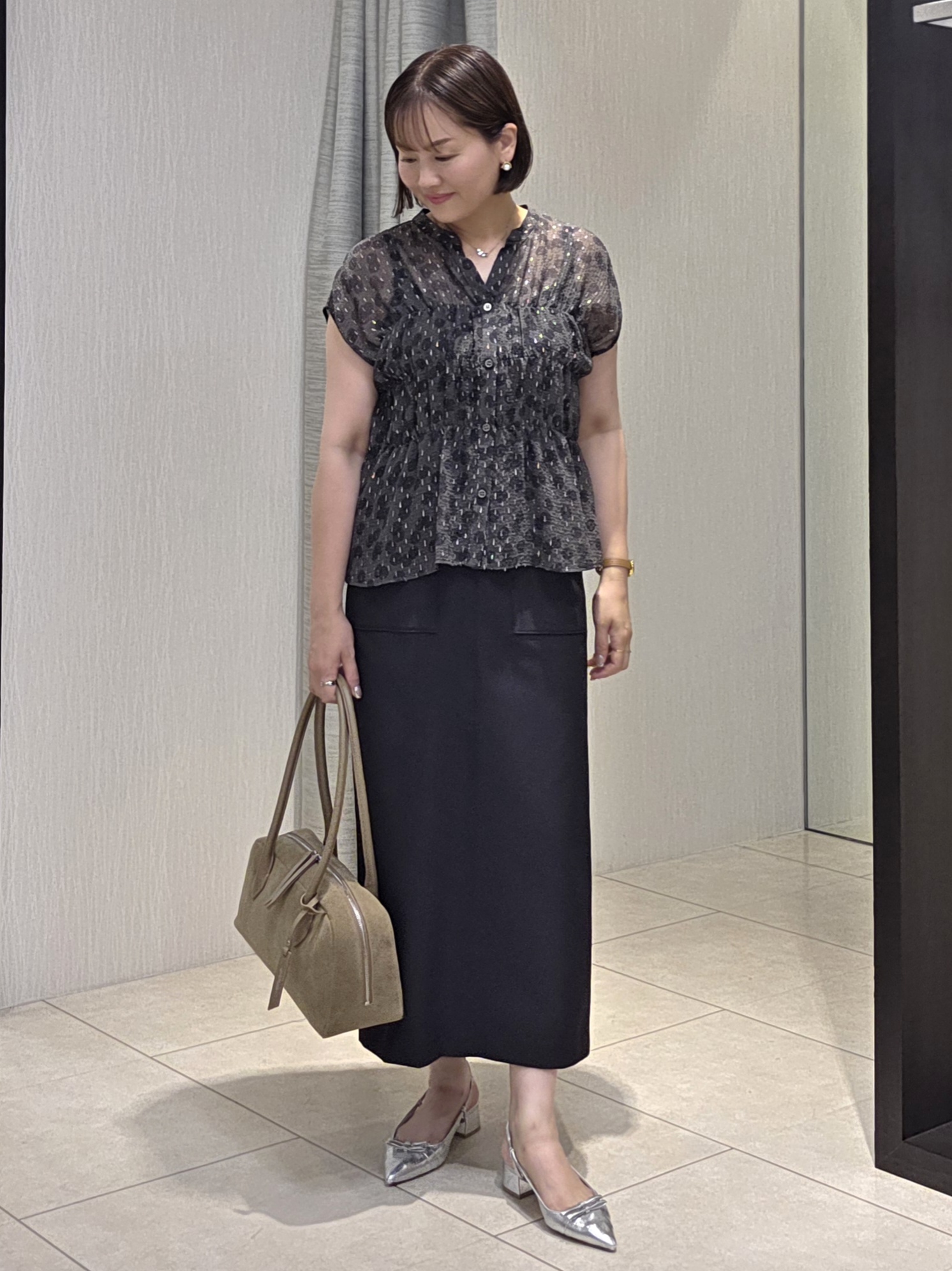 naokoさんの「UNTITLED｜ヴィンテージドットブラウス」を使ったコーディネート