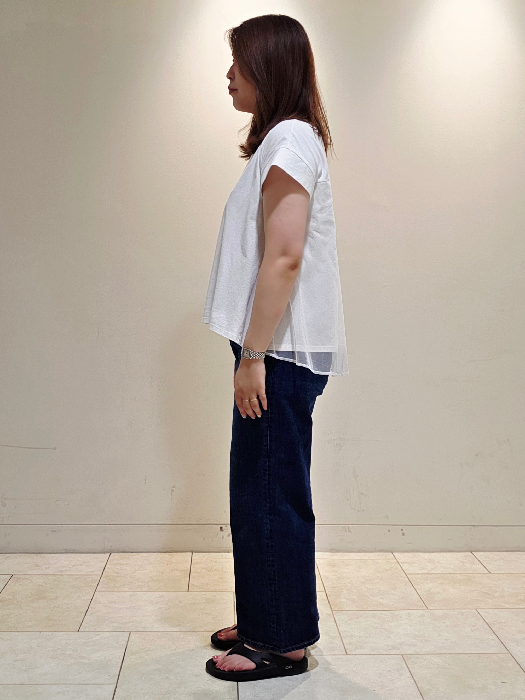 yumiさんの「Reflect｜チュール&times;ジャージチュニックトップス」を使ったコーディネート