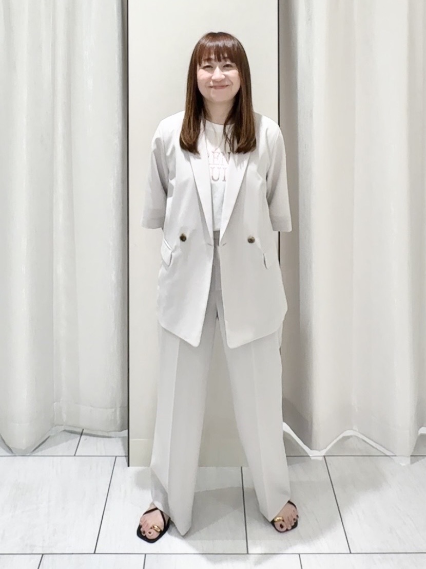 ʏᴜᴋɪᴋᴏさんの「UNTITLED｜【セットアップ可/UVカット/通気性】エアリークール半袖ジャケット」を使ったコーディネート