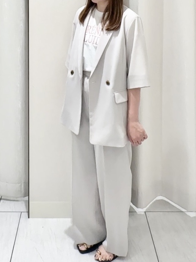 ʏᴜᴋɪᴋᴏさんの「UNTITLED｜【セットアップ可/UVカット/通気性】エアリークール半袖ジャケット」を使ったコーディネート