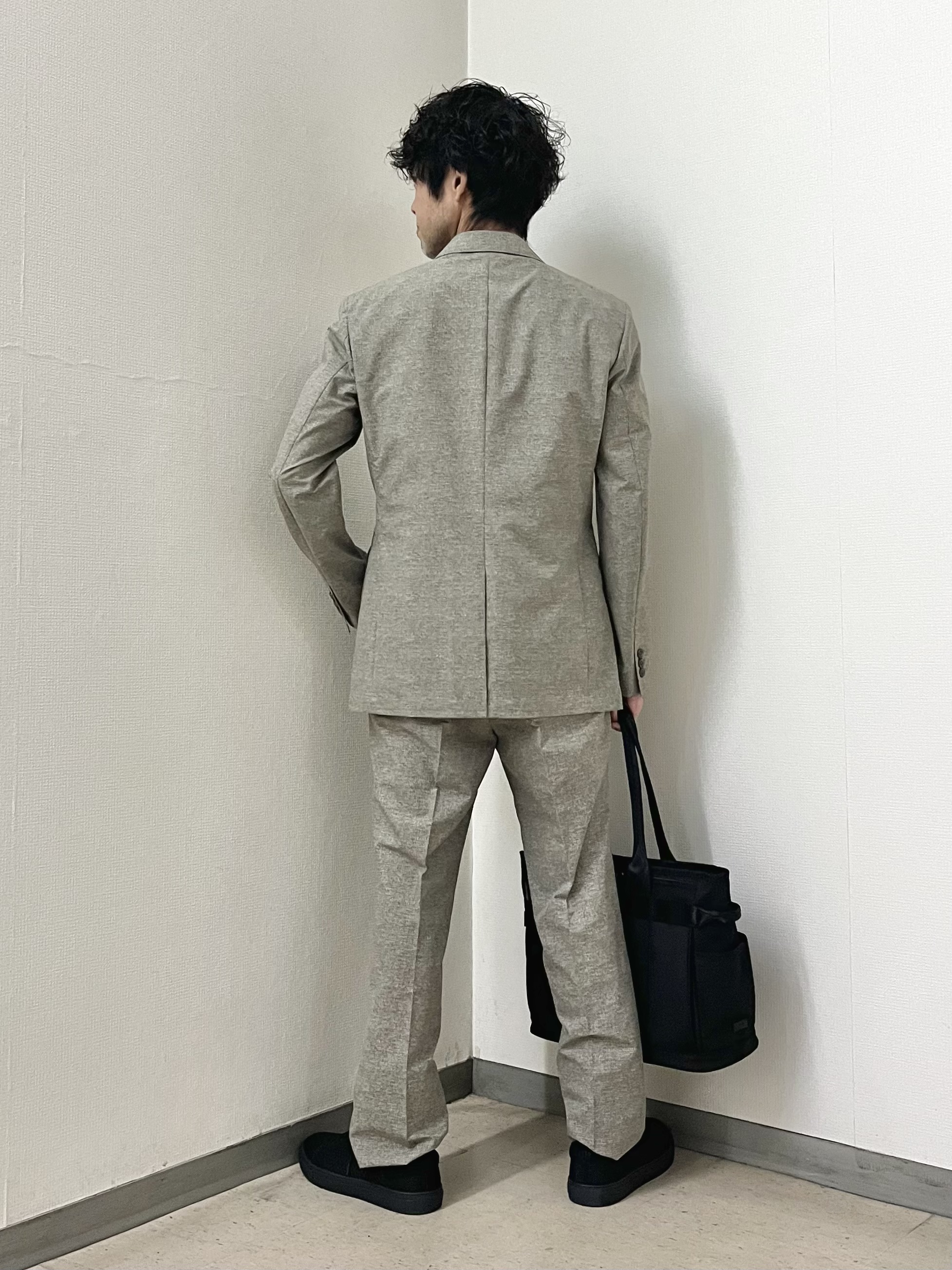 URAさんの「TAKEO KIKUCHI｜【抗菌防臭】COOL DOTS（R）ドビープリント ジャケット」を使ったコーディネート