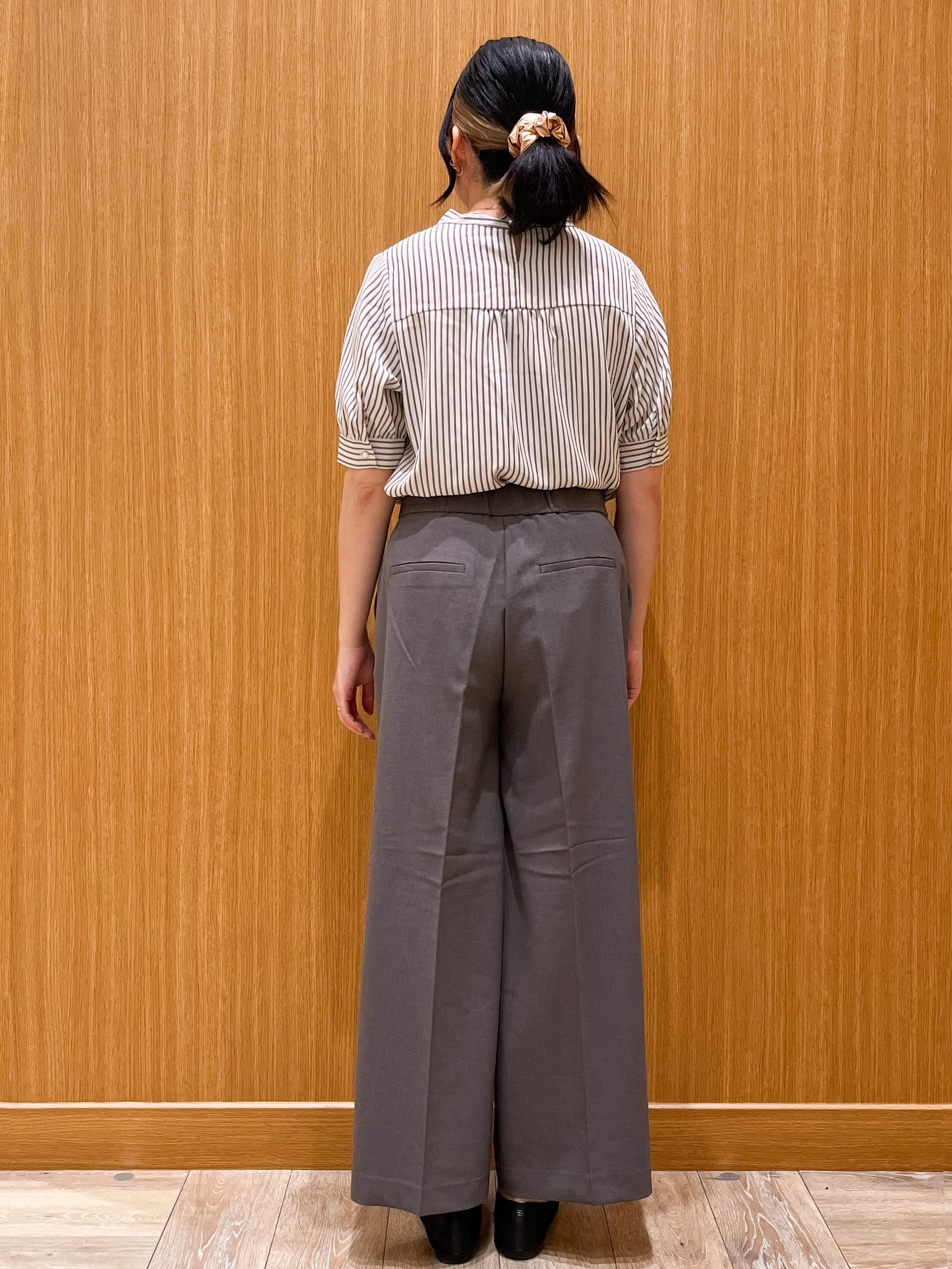 aさんの「OPAQUE.CLIP｜ジョーゼットボウタイブラウス【洗濯機OK】」を使ったコーディネート