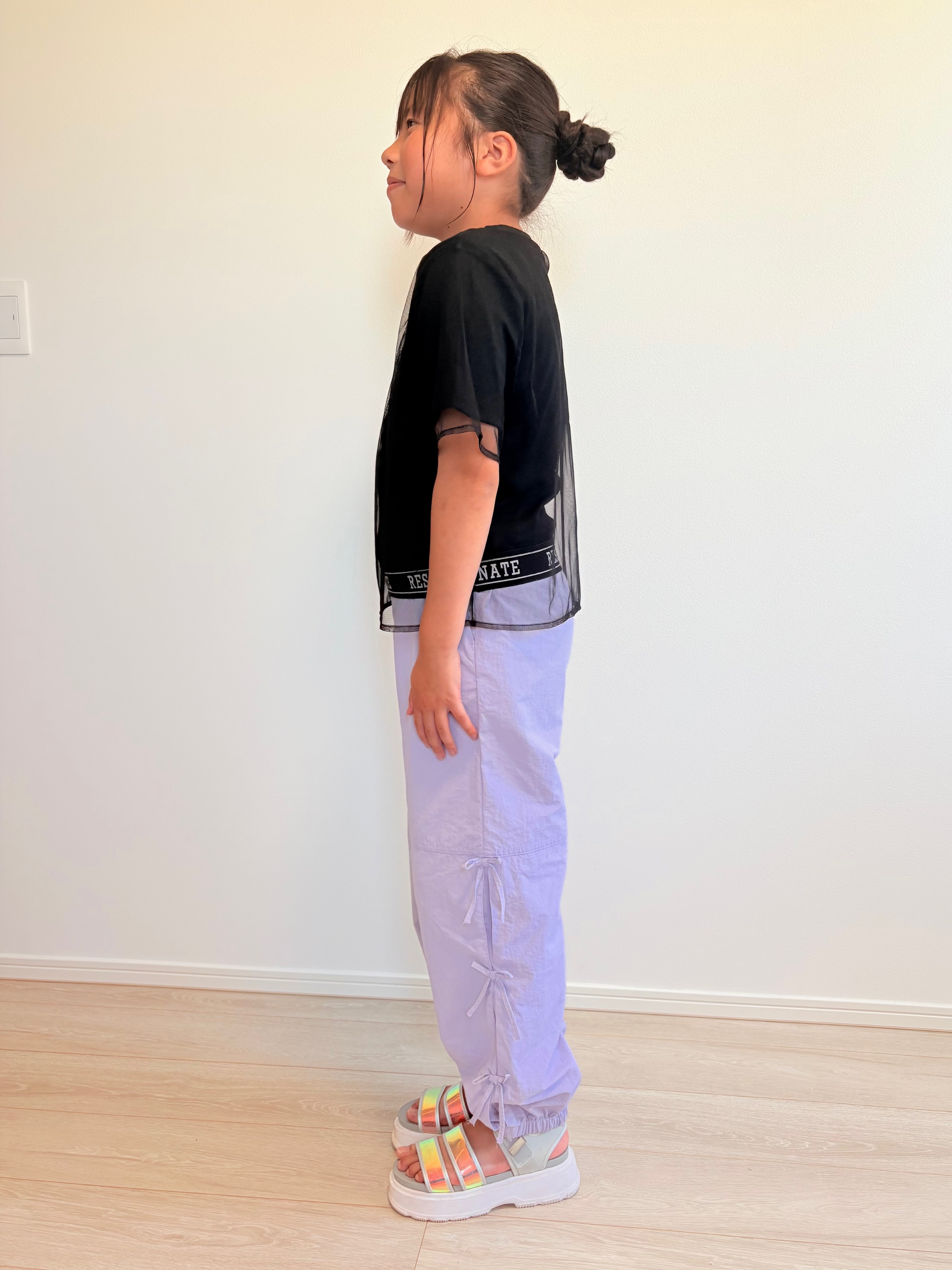YUMIさんの「SHOO･LA･RUE｜【110-150cm】メッシュデザインTシャツ」を使ったコーディネート