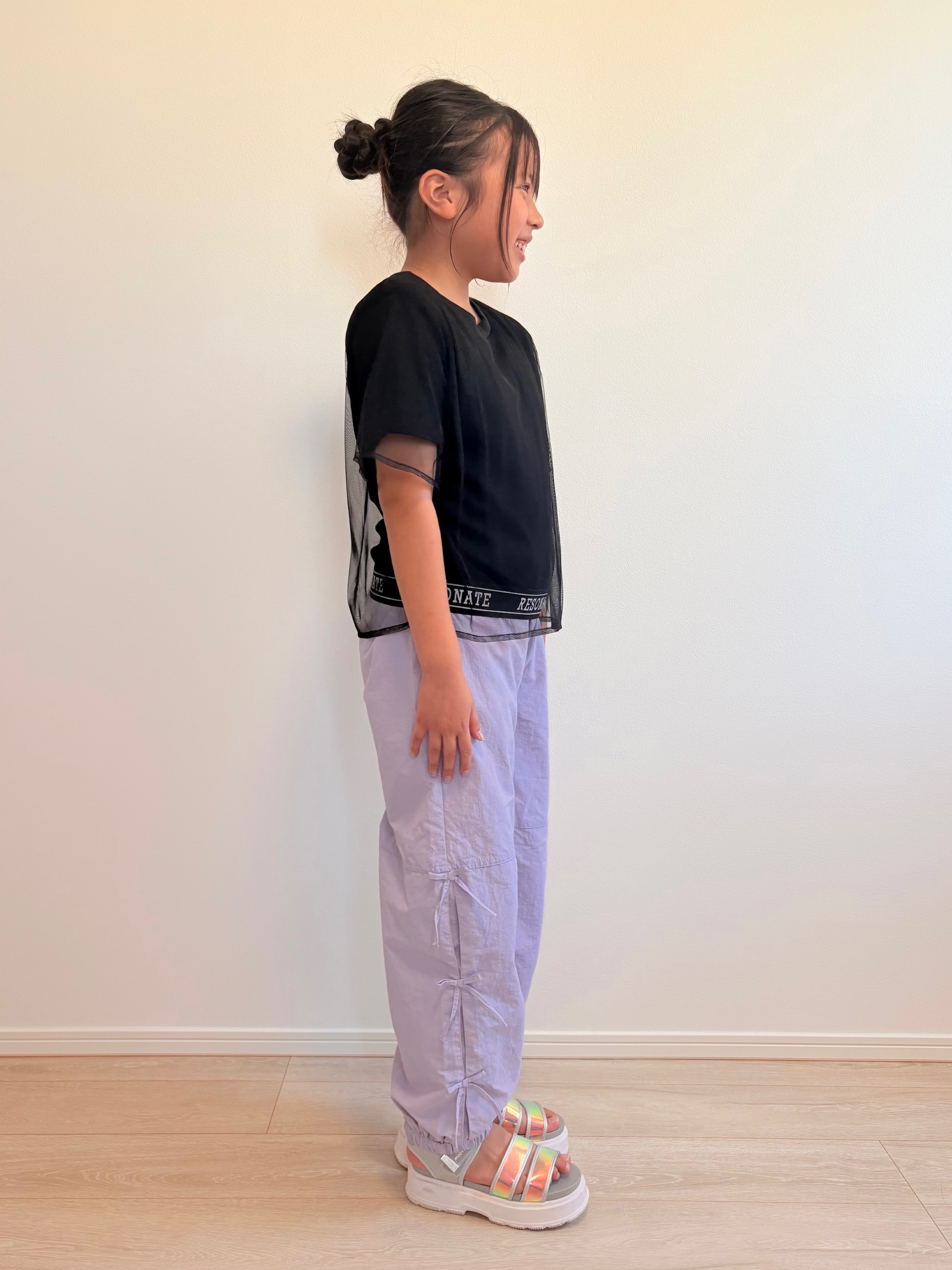 YUMIさんの「SHOO･LA･RUE｜【110-150cm】メッシュデザインTシャツ」を使ったコーディネート