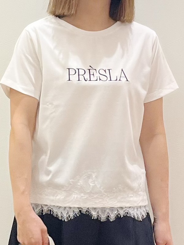 kcさんの「OPAQUE.CLIP｜【接触冷感／UVケア】裾レースロゴTシャツ《洗濯機OK／S-3L》」を使ったコーディネート