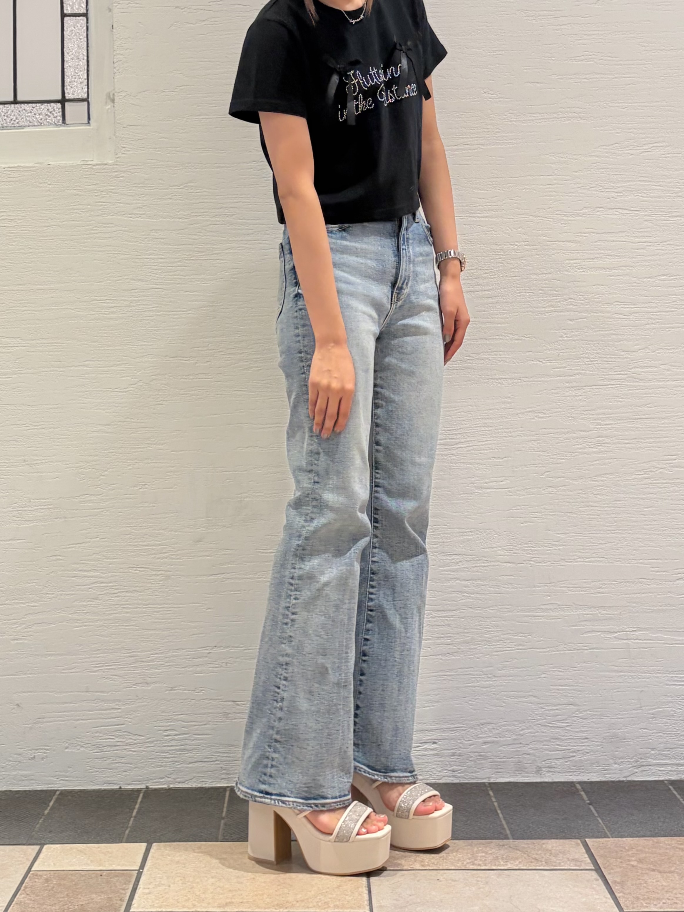 suzuhaさんの「ESPERANZA｜【ラク盛り/約12cm】ラク盛り厚底ミュール」を使ったコーディネート