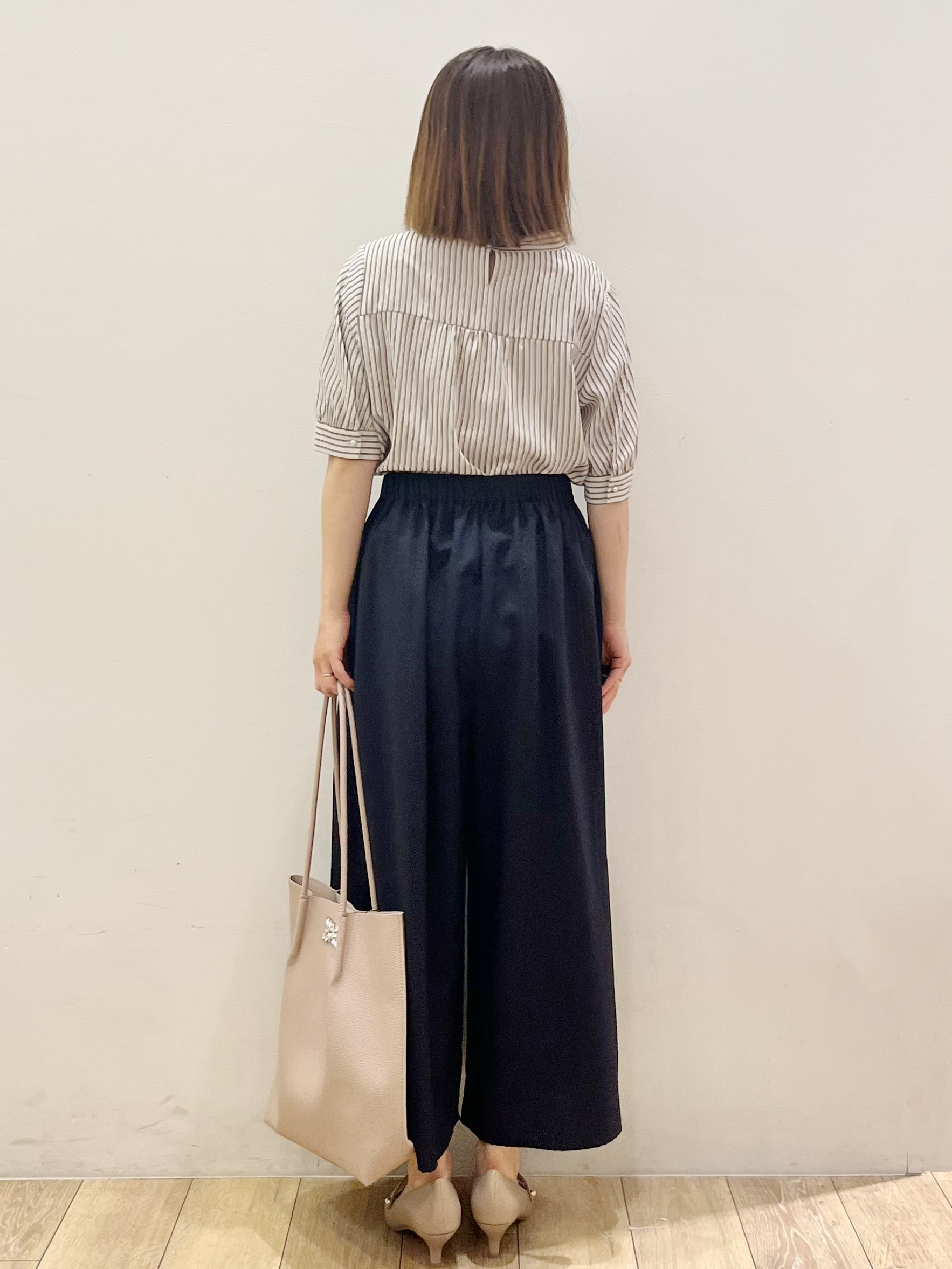 kcさんの「OPAQUE.CLIP｜ジョーゼットボウタイブラウス【洗濯機OK】」を使ったコーディネート