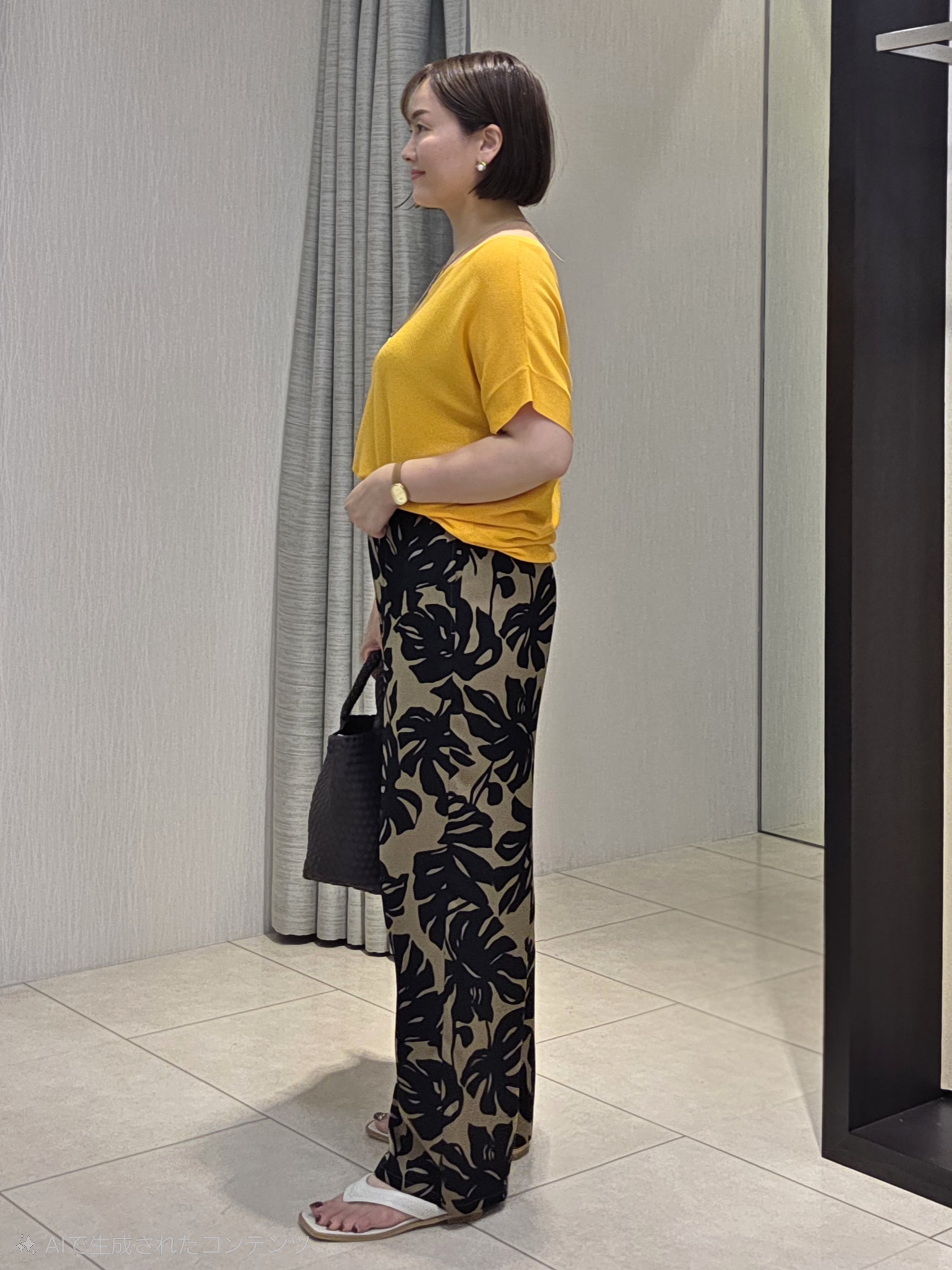 naokoさんの「UNTITLED｜【11色展開/体型カバー】前後2WAYフレンチスリーブニット」を使ったコーディネート