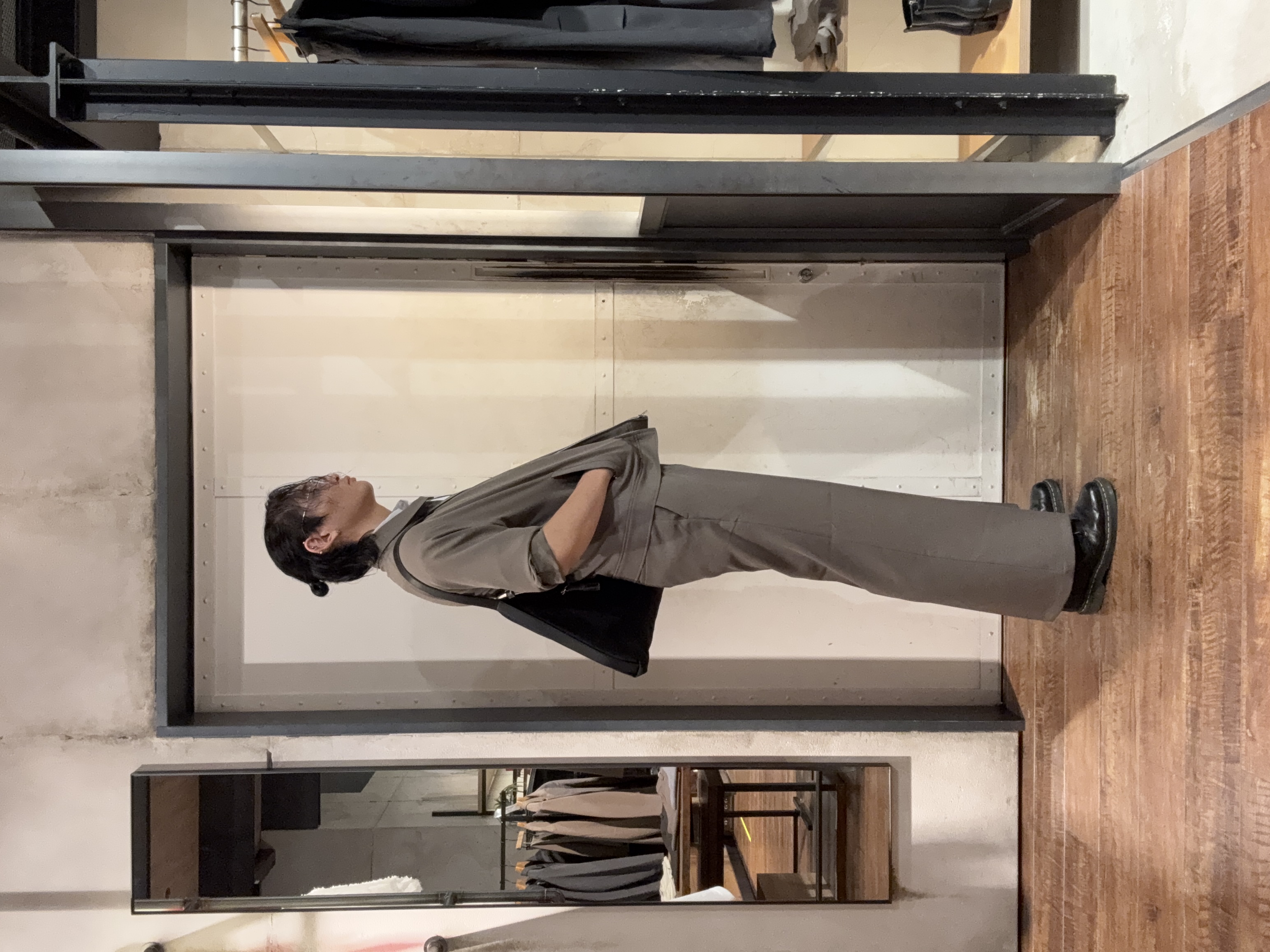 大江正眞さんの「tk.TAKEO KIKUCHI｜【防シワ／ストレッチ/セット対応可】smart shift series ジップブルゾン」を使ったコーディネート