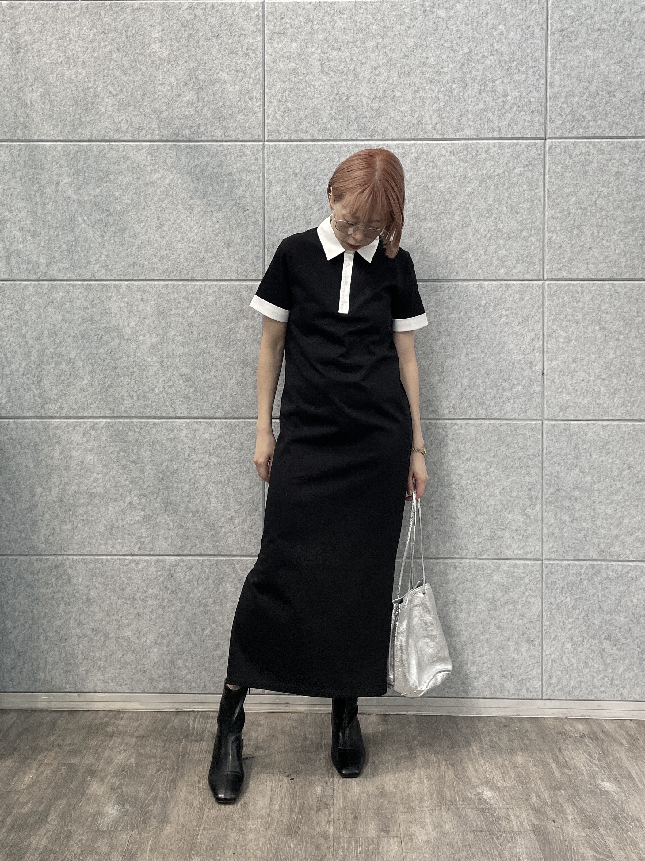 mikuさんの「INDIVI｜ポロ衿カットソーワンピ―ス」を使ったコーディネート