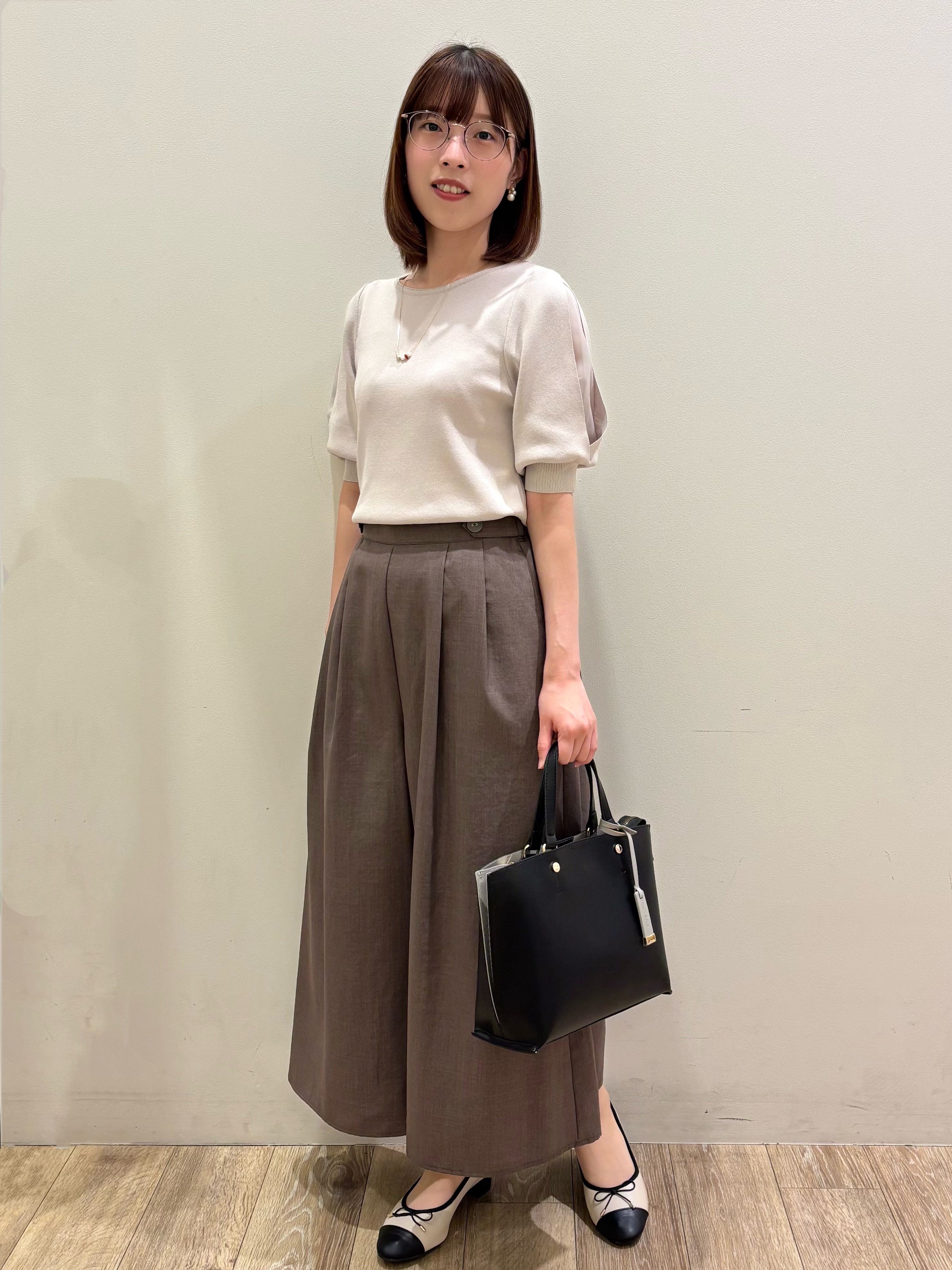 honamiさんの「index｜【接触冷感】クールタッチラップスリーブニット《UVケア／洗濯機OK／XS～3L／9col》」を使ったコーディネート