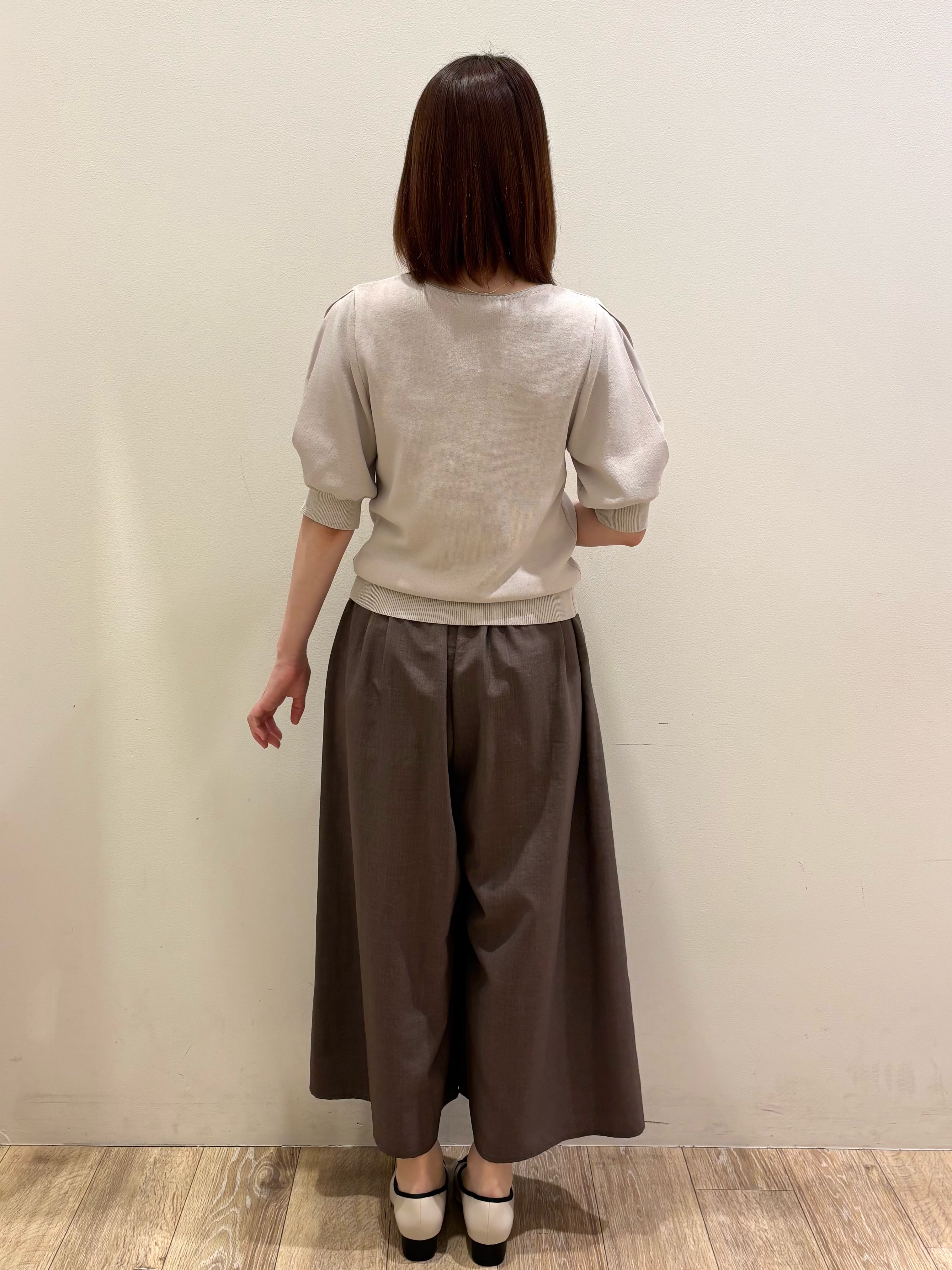 honamiさんの「index｜【接触冷感】クールタッチラップスリーブニット《UVケア／洗濯機OK／XS～3L／9col》」を使ったコーディネート