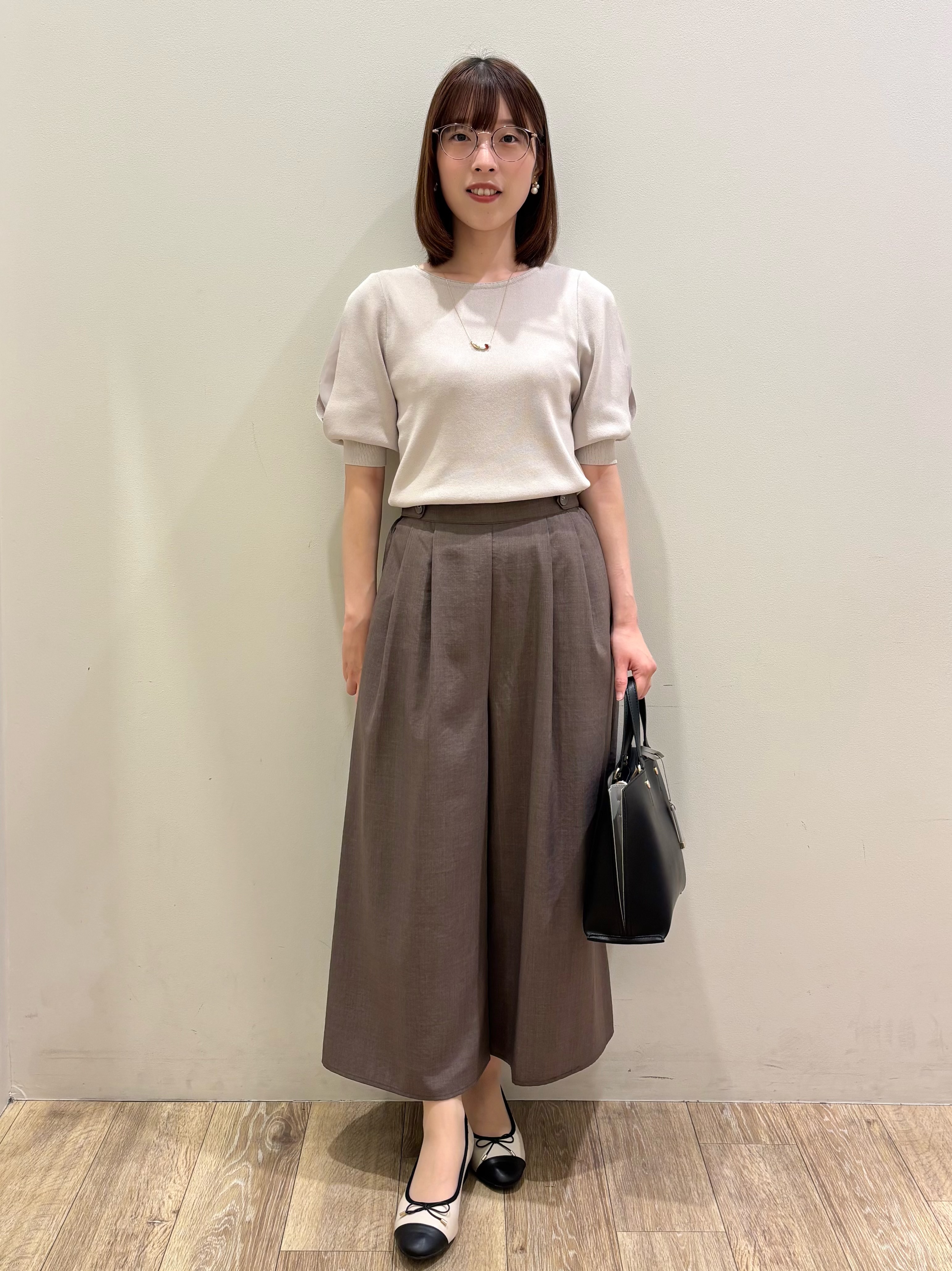 honamiさんの「index｜【接触冷感】クールタッチラップスリーブニット《UVケア／洗濯機OK／XS～3L／9col》」を使ったコーディネート