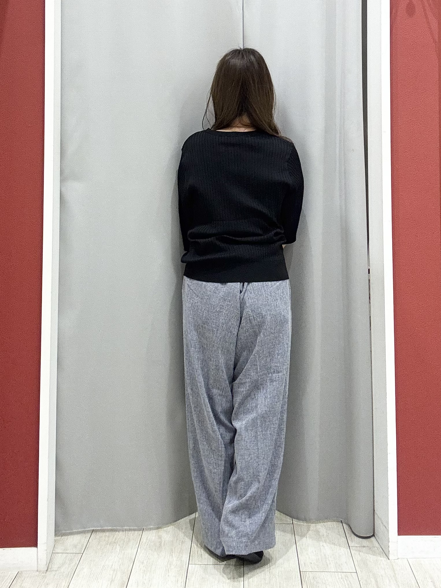 shioさんの「SHOO･LA･RUE｜【S-LL】抜け感ある着こなしに ヘンリーネック リブニット」を使ったコーディネート