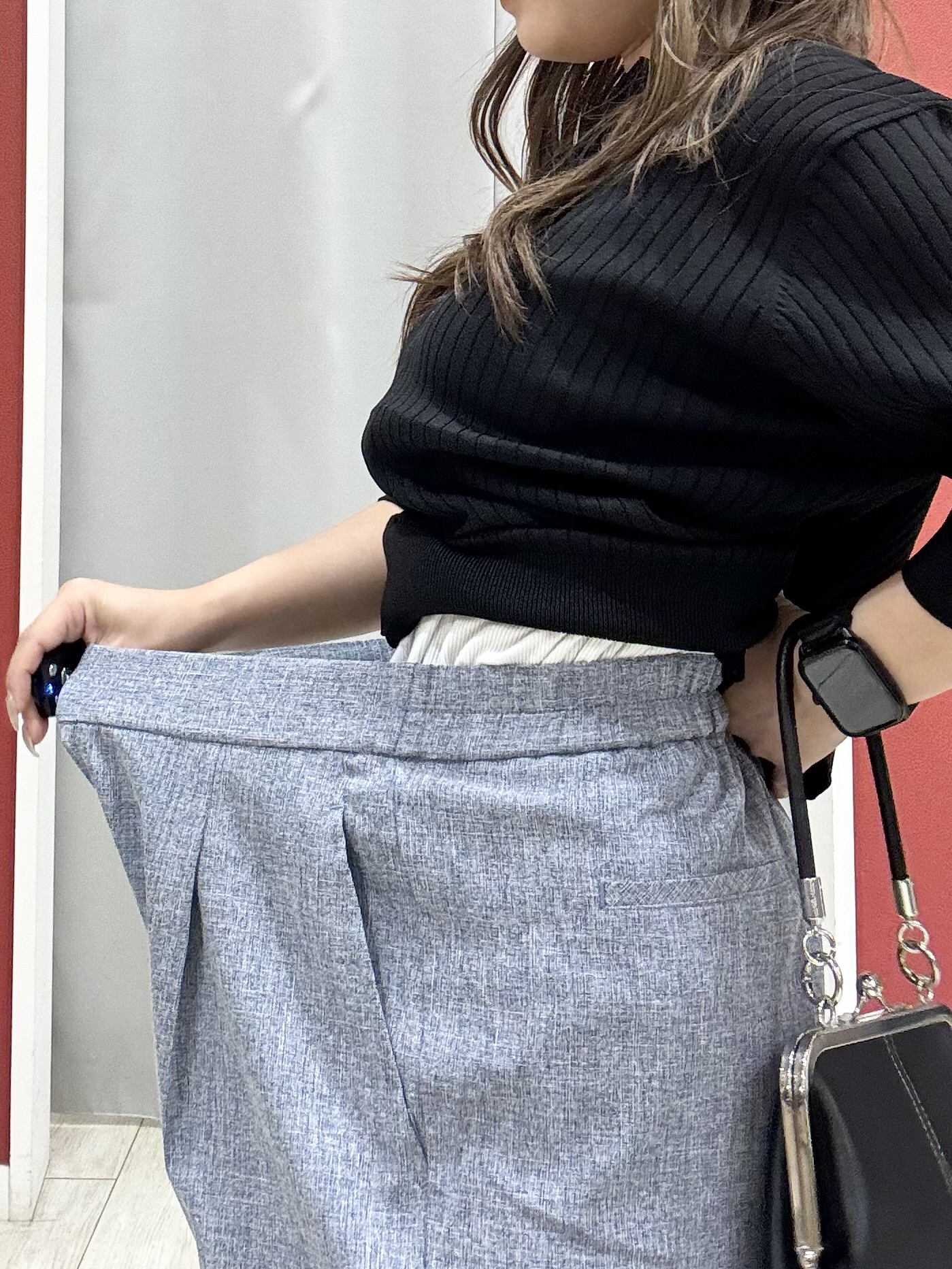 shioさんの「SHOO･LA･RUE｜【S-LL】抜け感ある着こなしに ヘンリーネック リブニット」を使ったコーディネート