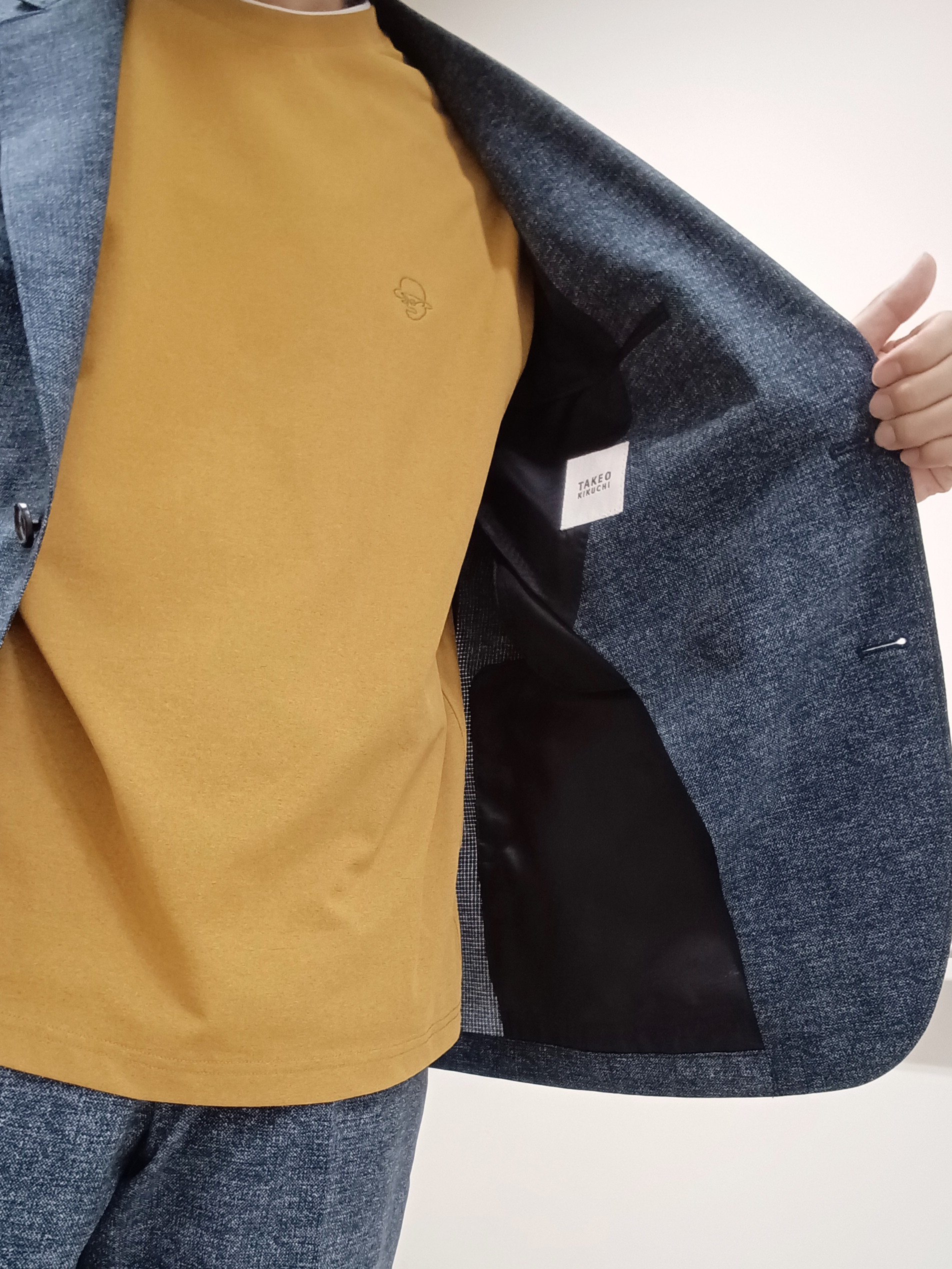moritaさんの「TAKEO KIKUCHI｜【抗菌防臭】COOL DOTS（R）ドビープリント ジャケット」を使ったコーディネート