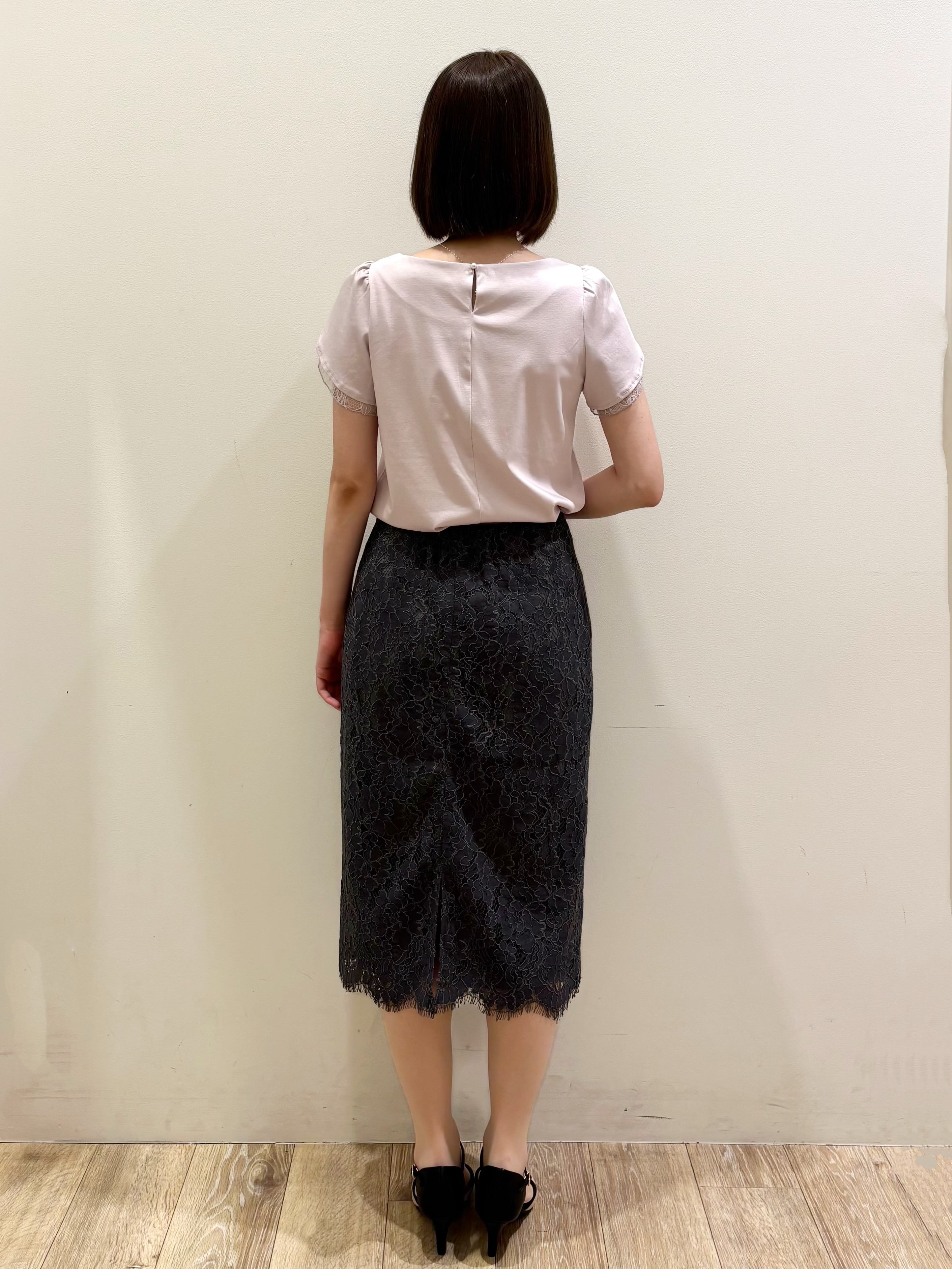 honamiさんの「index｜【接触冷感／UVケア】ハートネックレースレイヤードトップス《洗濯機OK／6col》」を使ったコーディネート