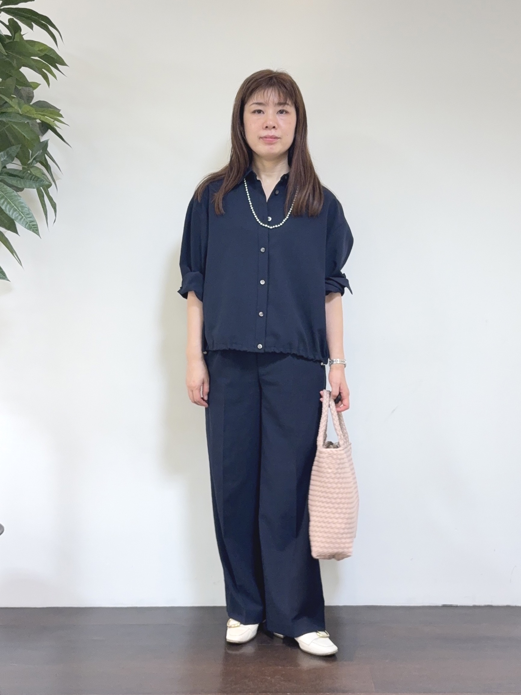 CHISATOさんの「UNTITLED｜【セットアップ可/UVカット/接触冷感】エアリークールドロストシャツ」を使ったコーディネート
