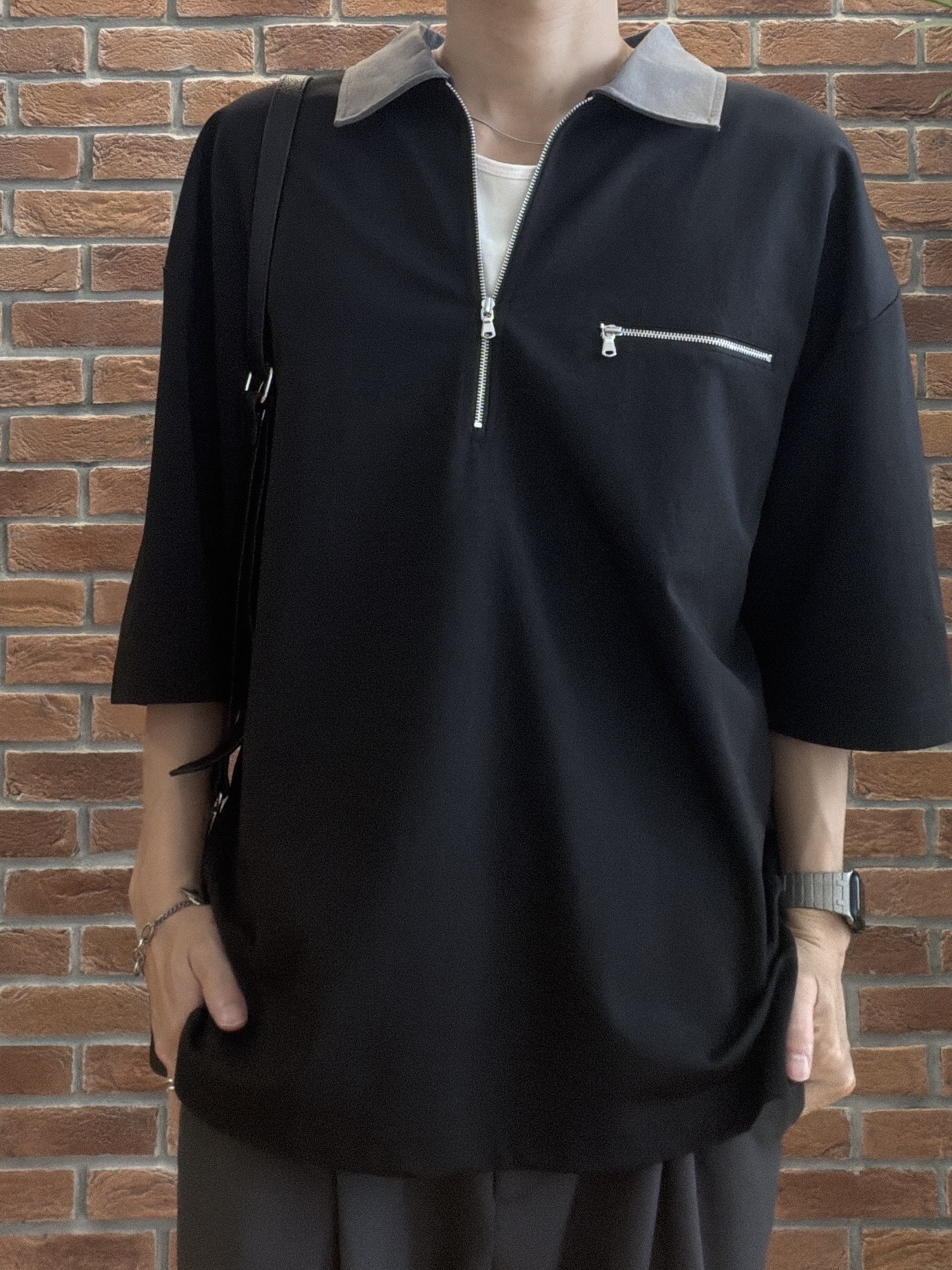 ドイさんの「tk.TAKEO KIKUCHI｜【防シワ／ストレッチ/セット対応可】smart shiftシリーズ バレルシルエットパンツ」を使ったコーディネート