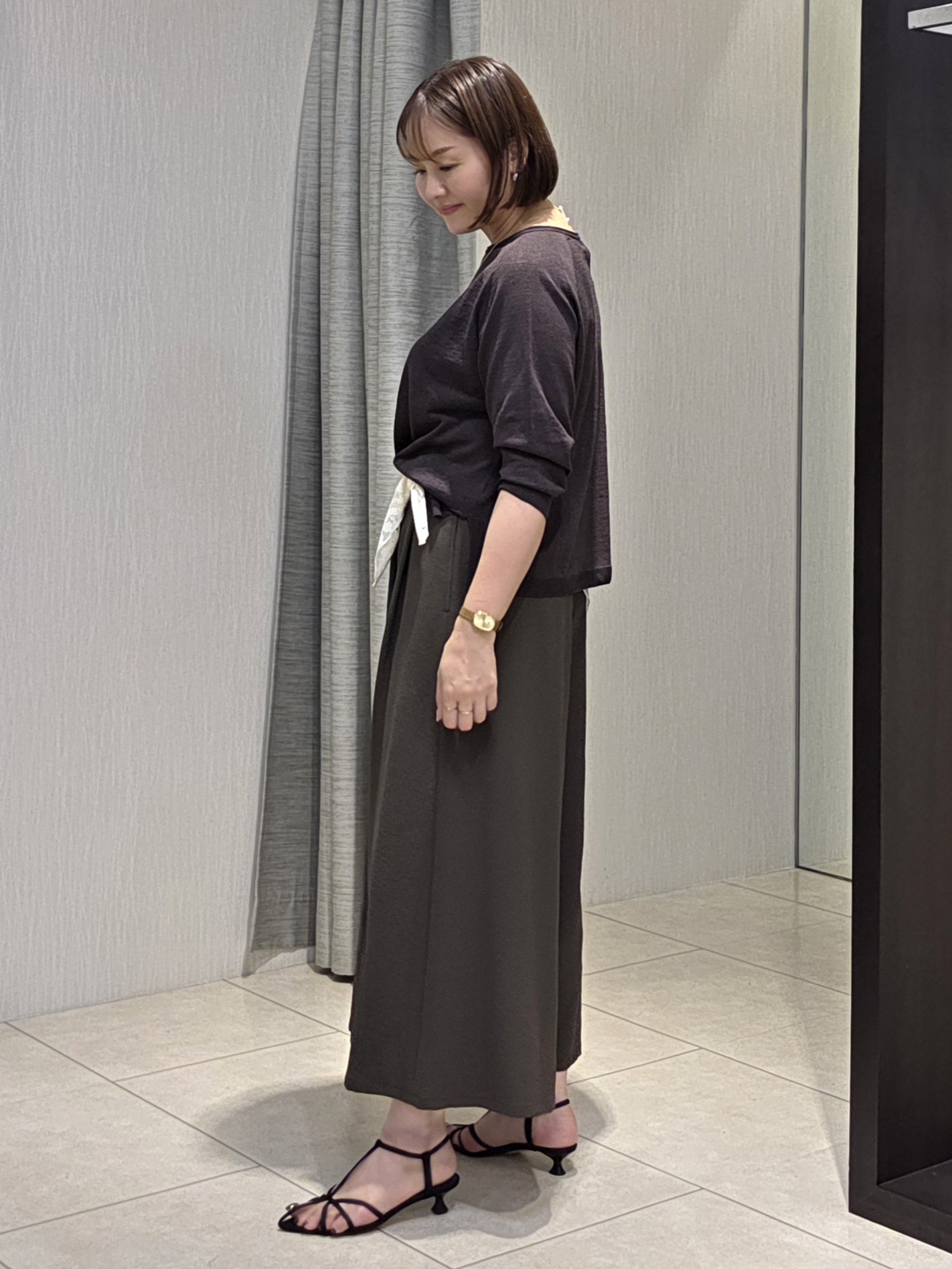 naokoさんの「UNTITLED｜【ゆったり/リラクシー】リネンボートネックプルオーバー」を使ったコーディネート