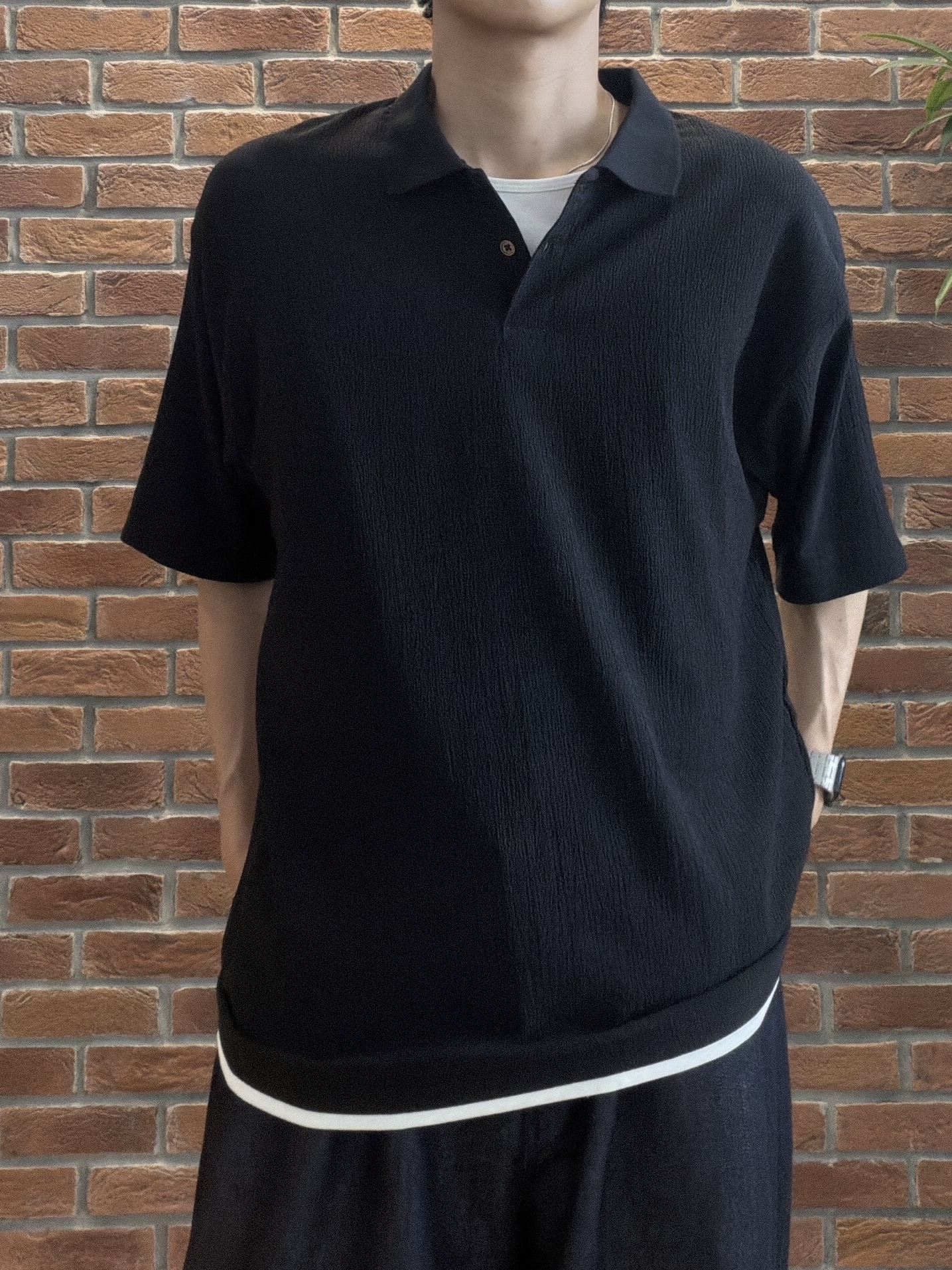 ドイさんの「tk.TAKEO KIKUCHI｜楊柳ポロシャツ」を使ったコーディネート