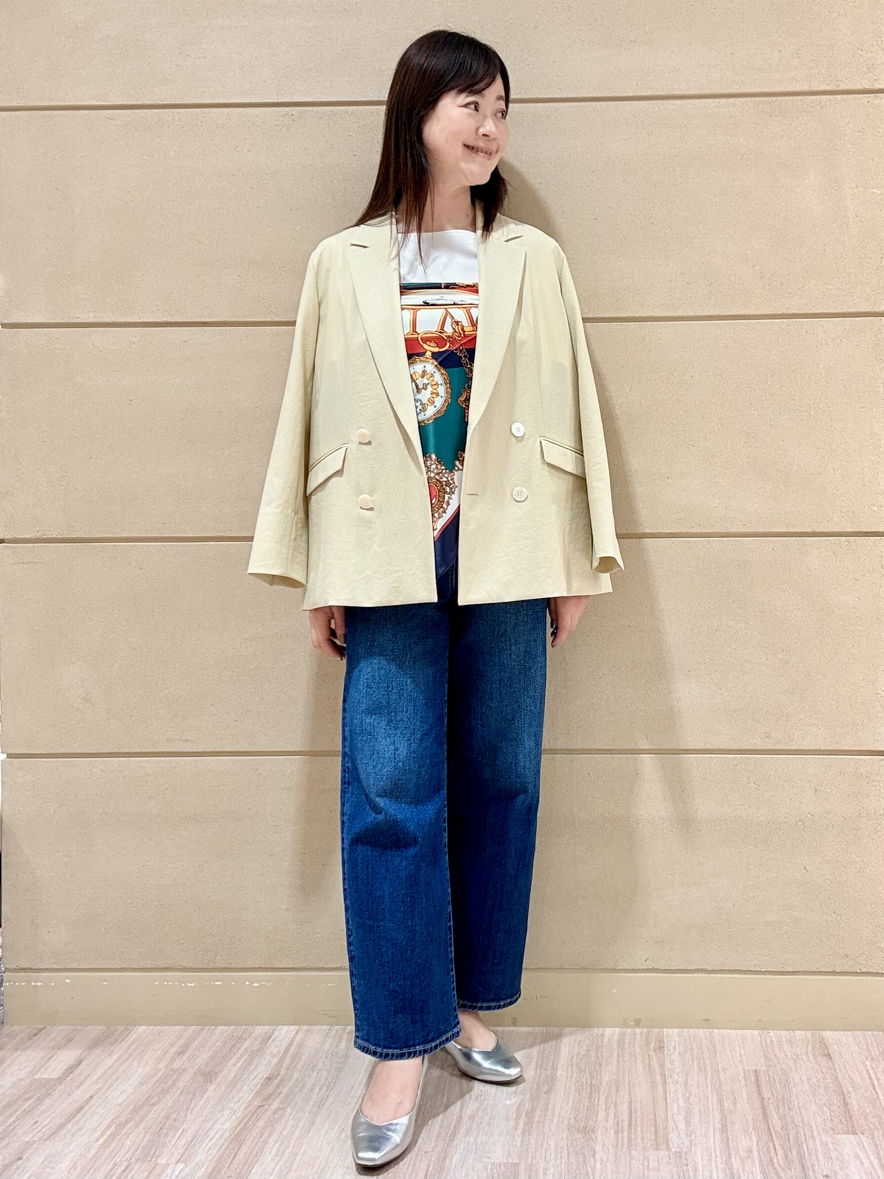 Marさんの「Reflect｜【UVカット／接触冷感／吸水速乾】フレアスリーブペプラムカットソー」を使ったコーディネート