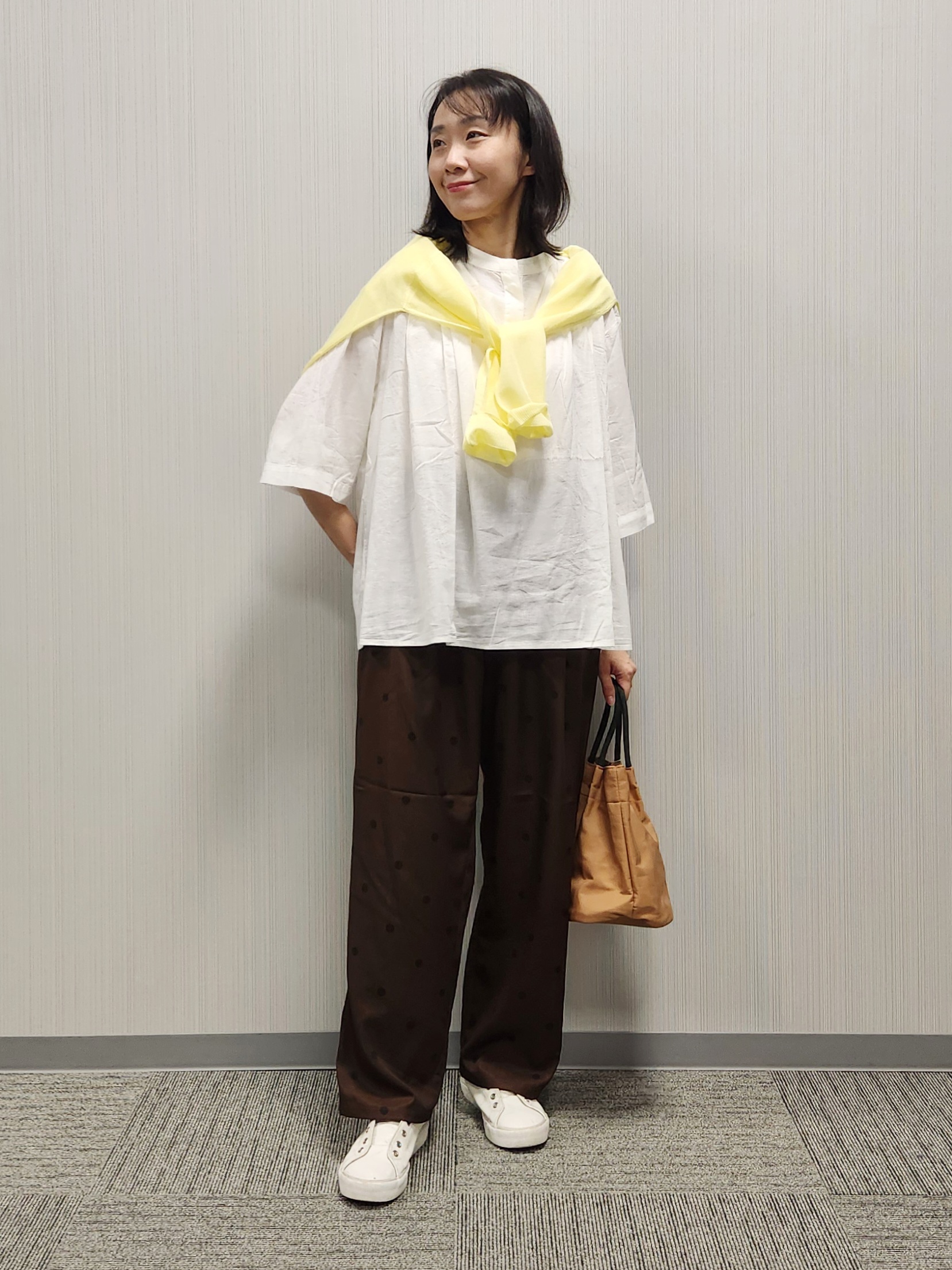 naraさんの「Dessin｜【洗える】ソフトコットンレーヨンブラウス」を使ったコーディネート