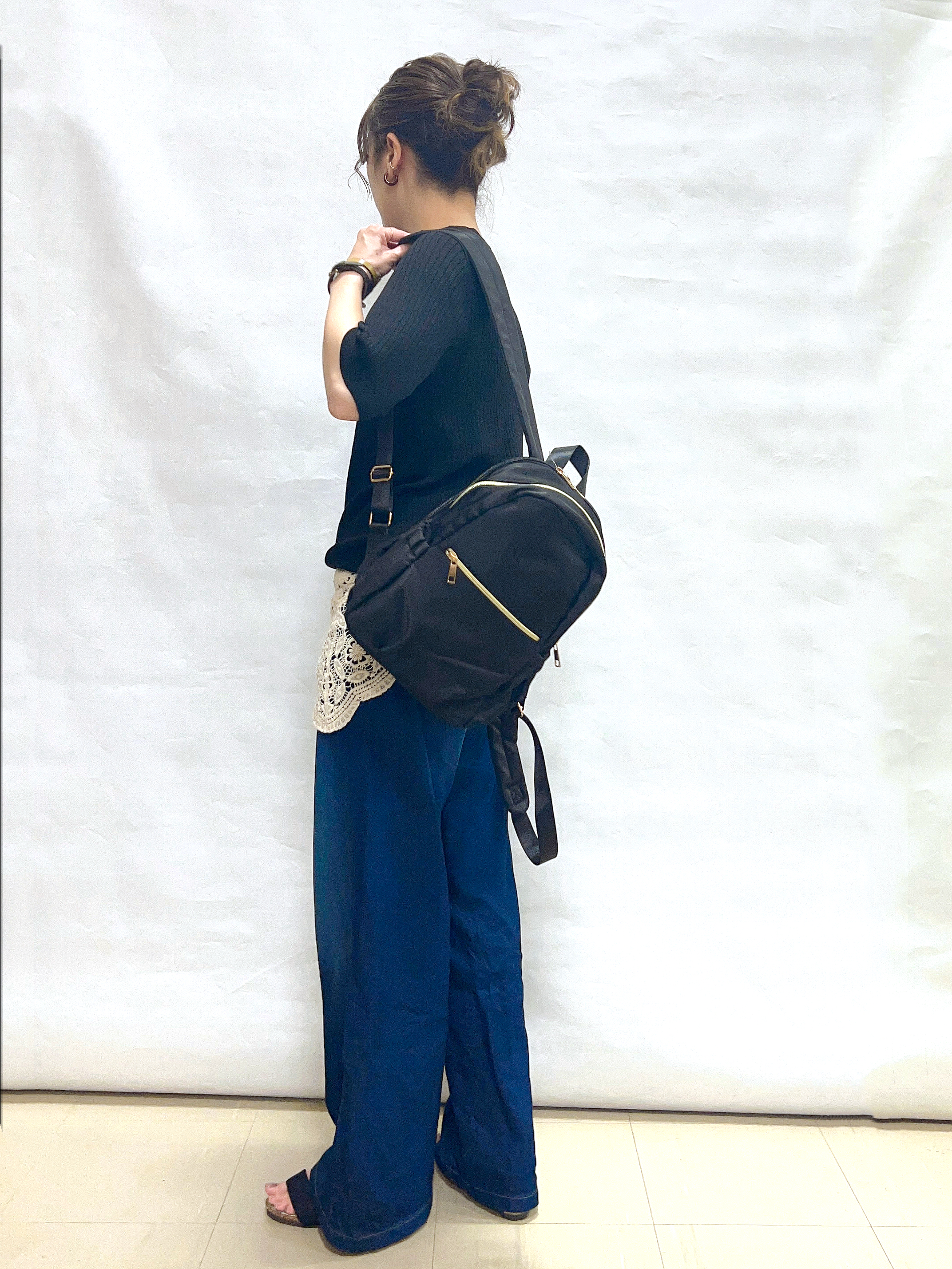 まっつんさんの「SHOO･LA･RUE｜【S-LL】抜け感ある着こなしに ヘンリーネック リブニット」を使ったコーディネート