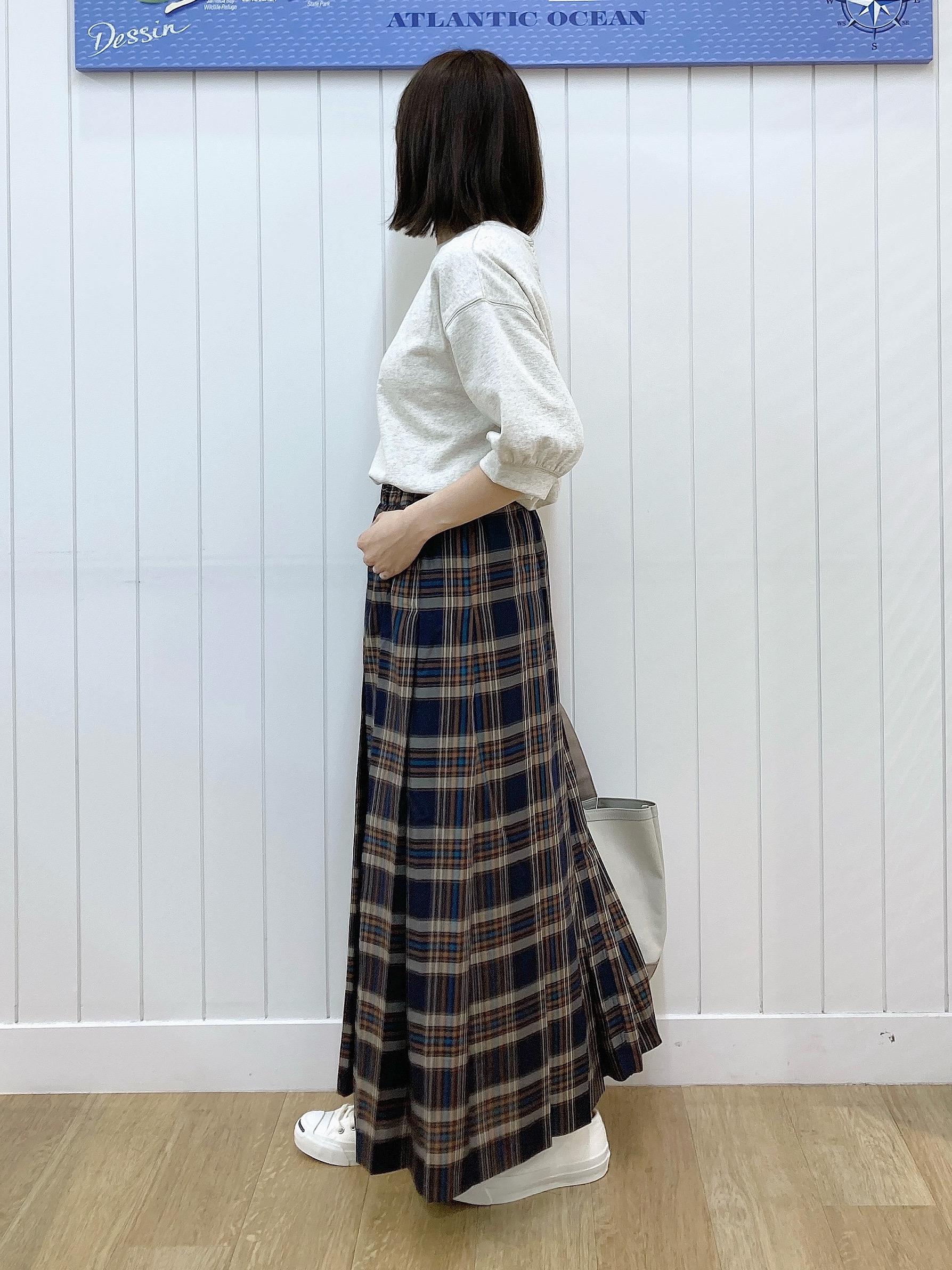 yoshiさんの「Dessin｜バックヘンリーカットソー5分袖」を使ったコーディネート