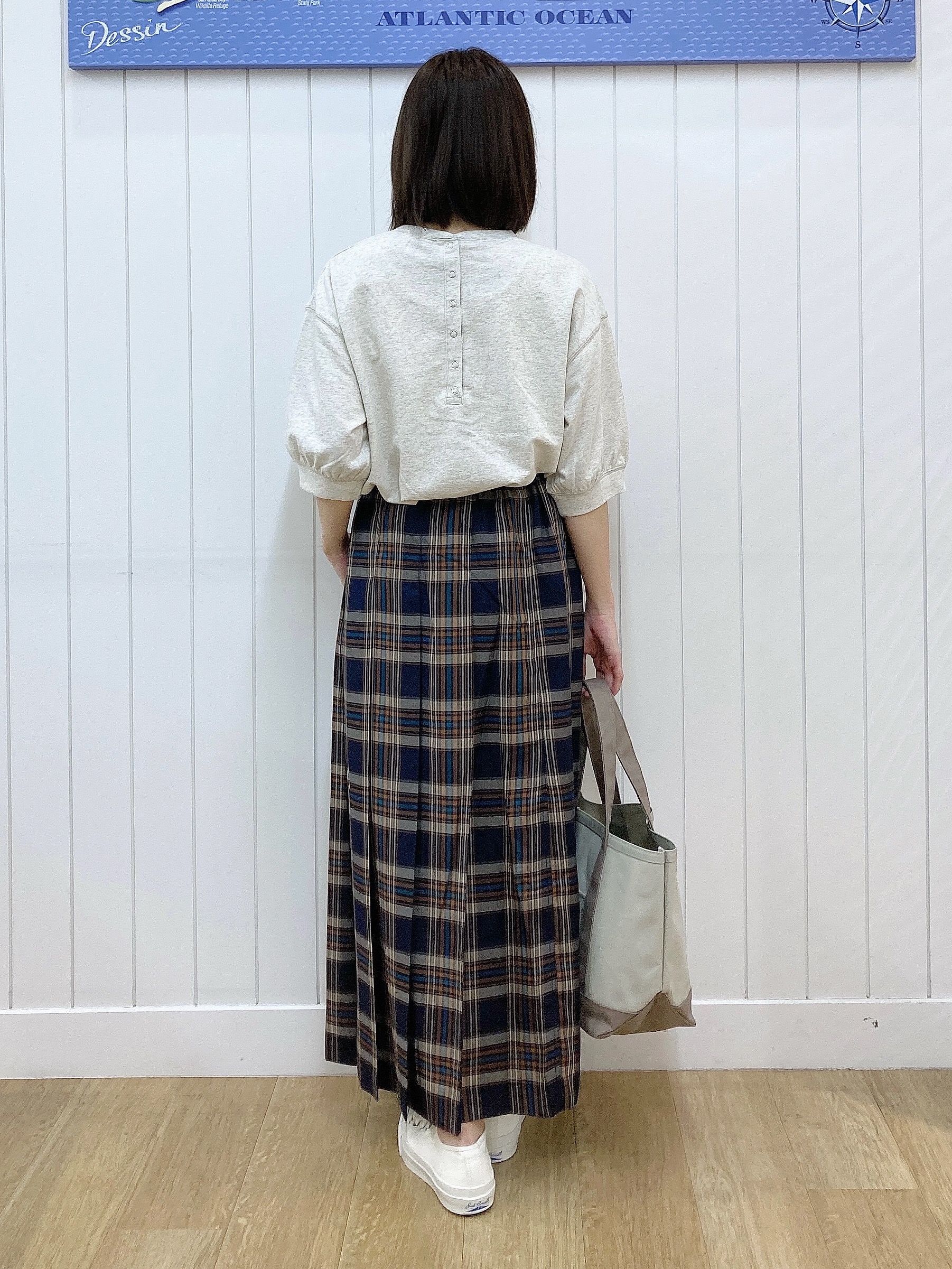 yoshiさんの「Dessin｜バックヘンリーカットソー5分袖」を使ったコーディネート