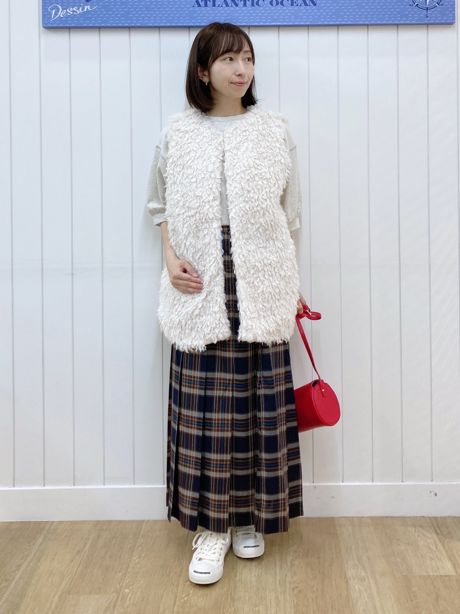 yoshiさんの「Dessin｜バックヘンリーカットソー5分袖」を使ったコーディネート
