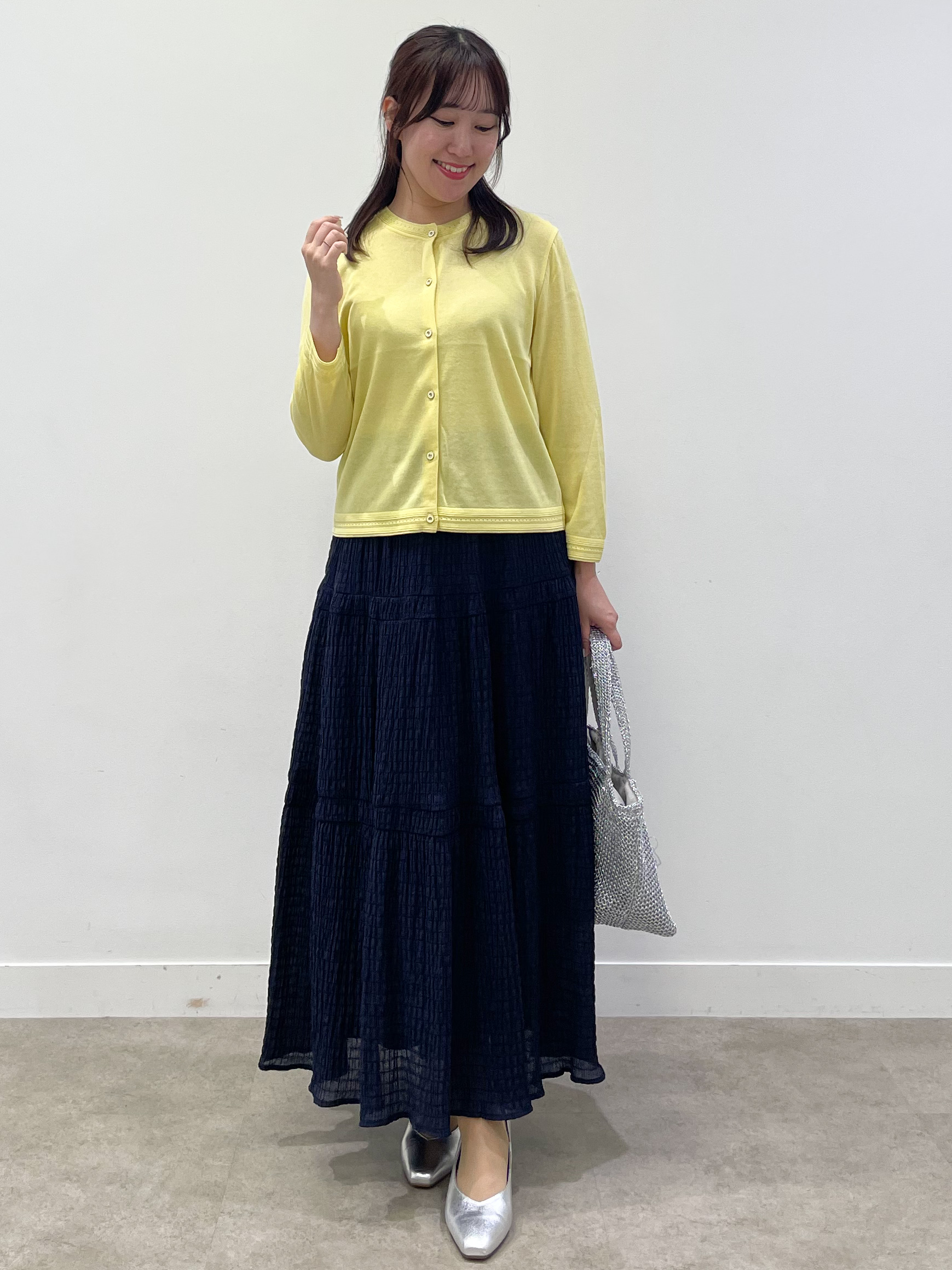 yukariさんの「Reflect｜七分袖ニットカーディガン」を使ったコーディネート