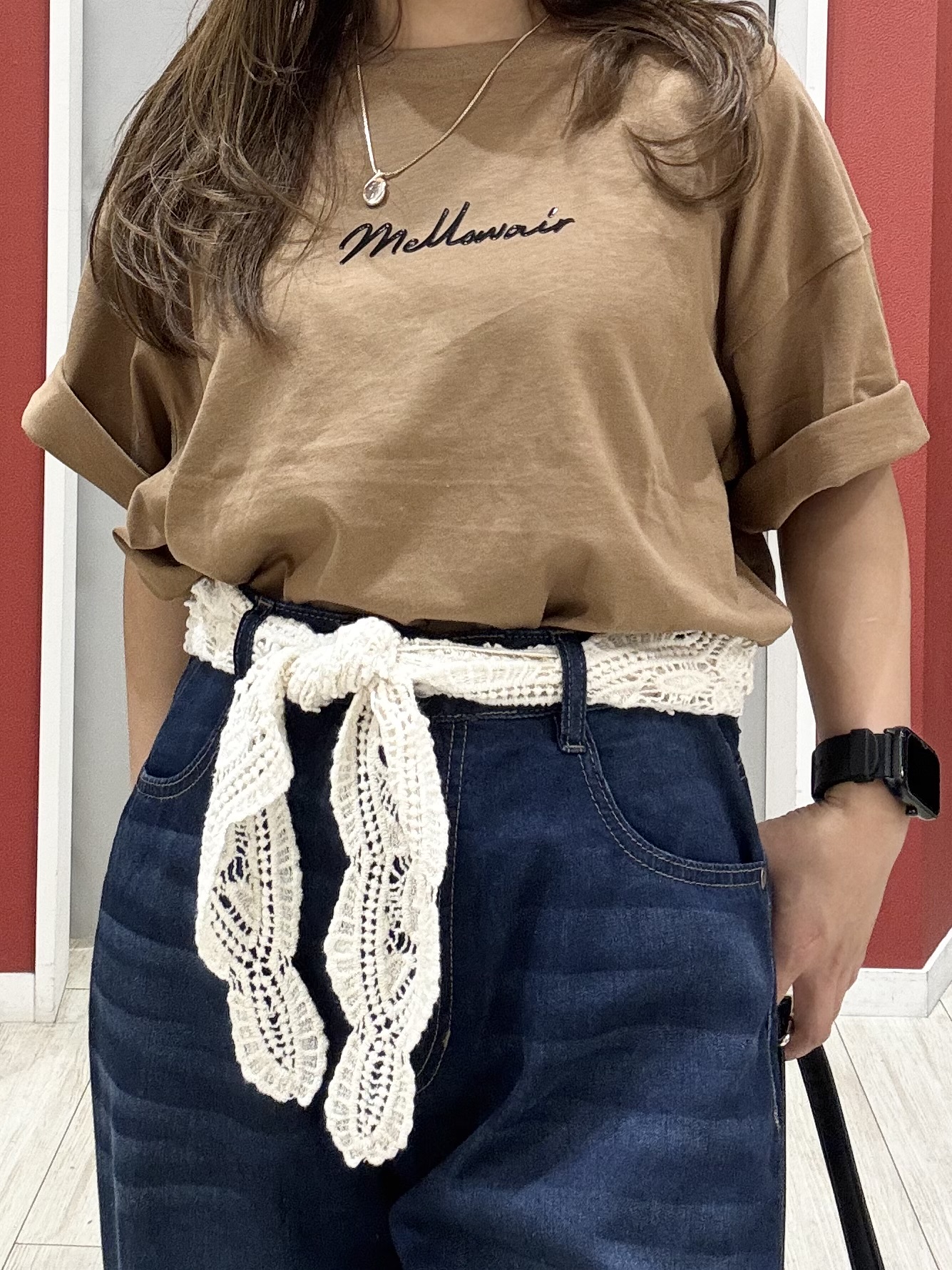 shioさんの「SHOO･LA･RUE｜【S-LL】大人っぽく着られる ジェルロゴプリントTシャツ」を使ったコーディネート