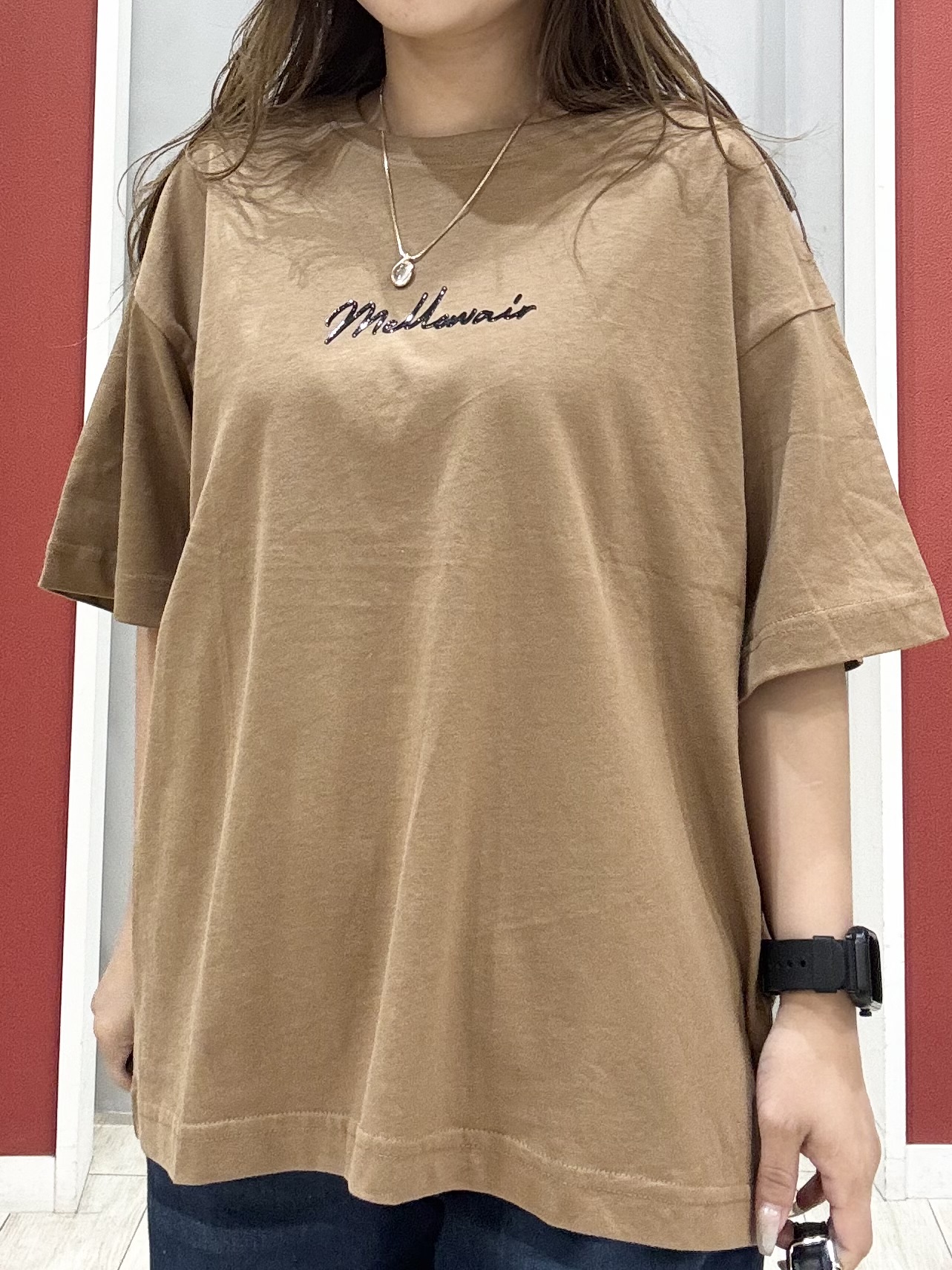 shioさんの「SHOO･LA･RUE｜【S-LL】大人っぽく着られる ジェルロゴプリントTシャツ」を使ったコーディネート
