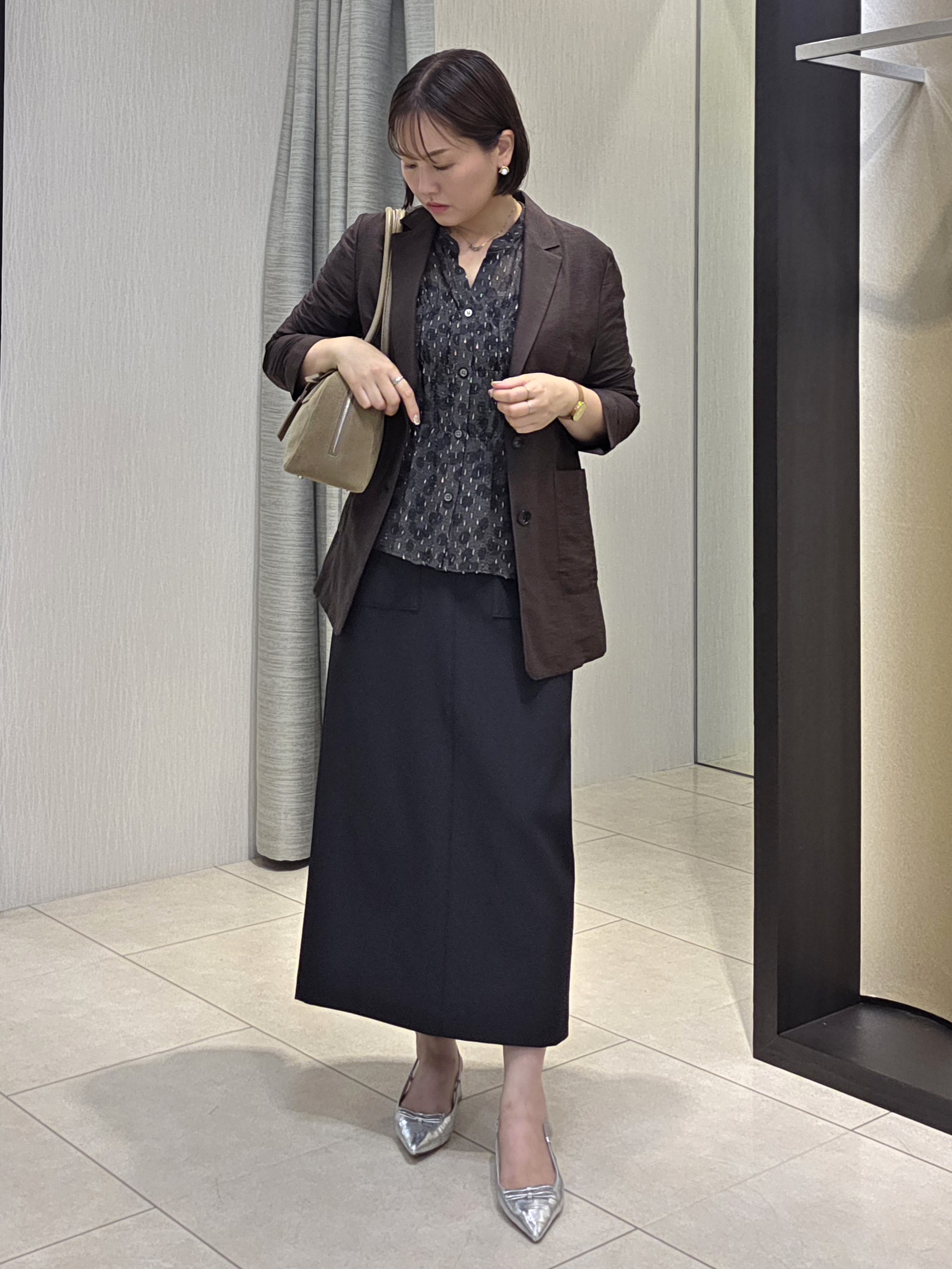 naokoさんの「UNTITLED｜ヴィンテージドットブラウス」を使ったコーディネート