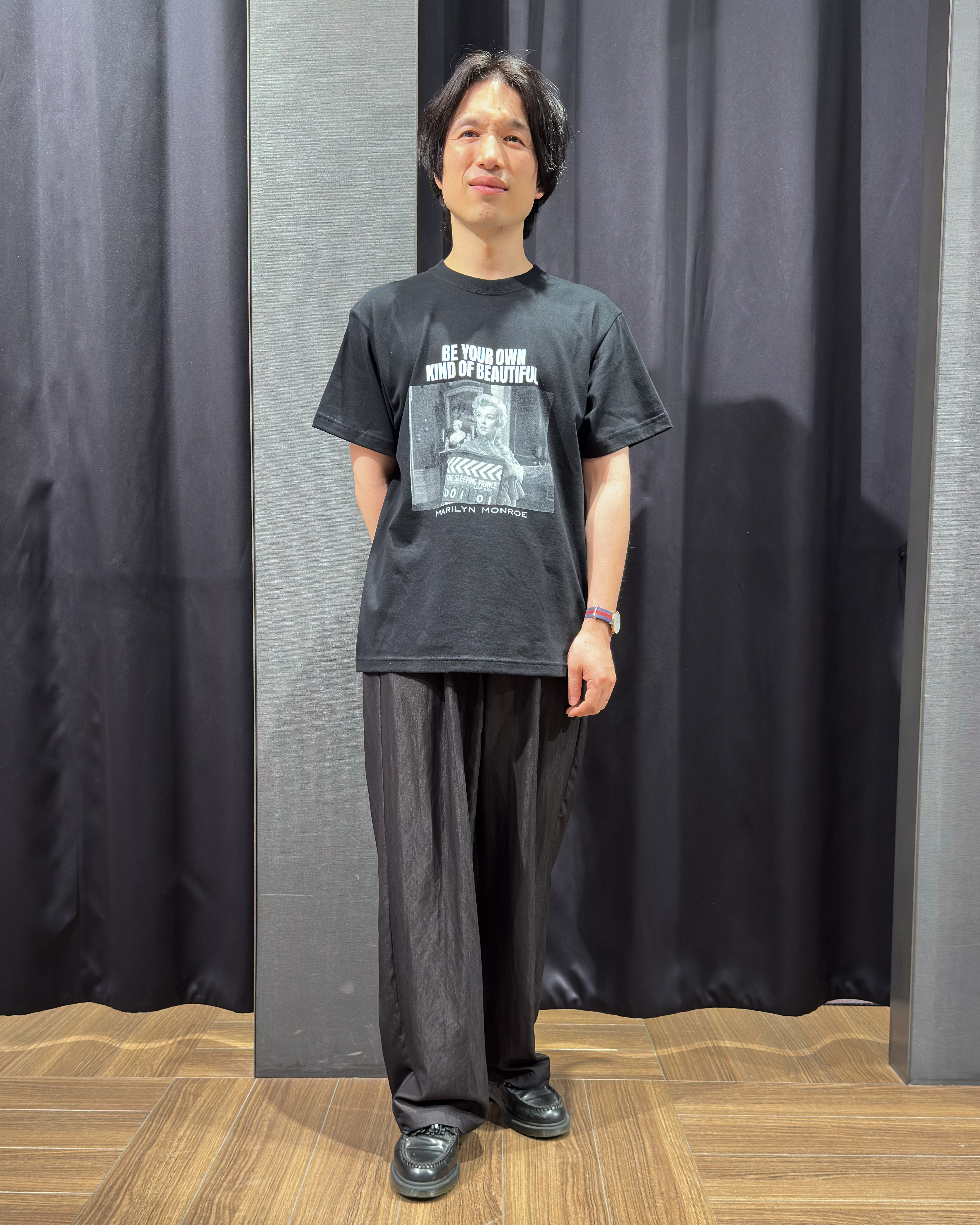 tomoyaさんの「THE SHOP TK｜別注マリリン・モンロー / グラフィック半袖Tシャツ」を使ったコーディネート