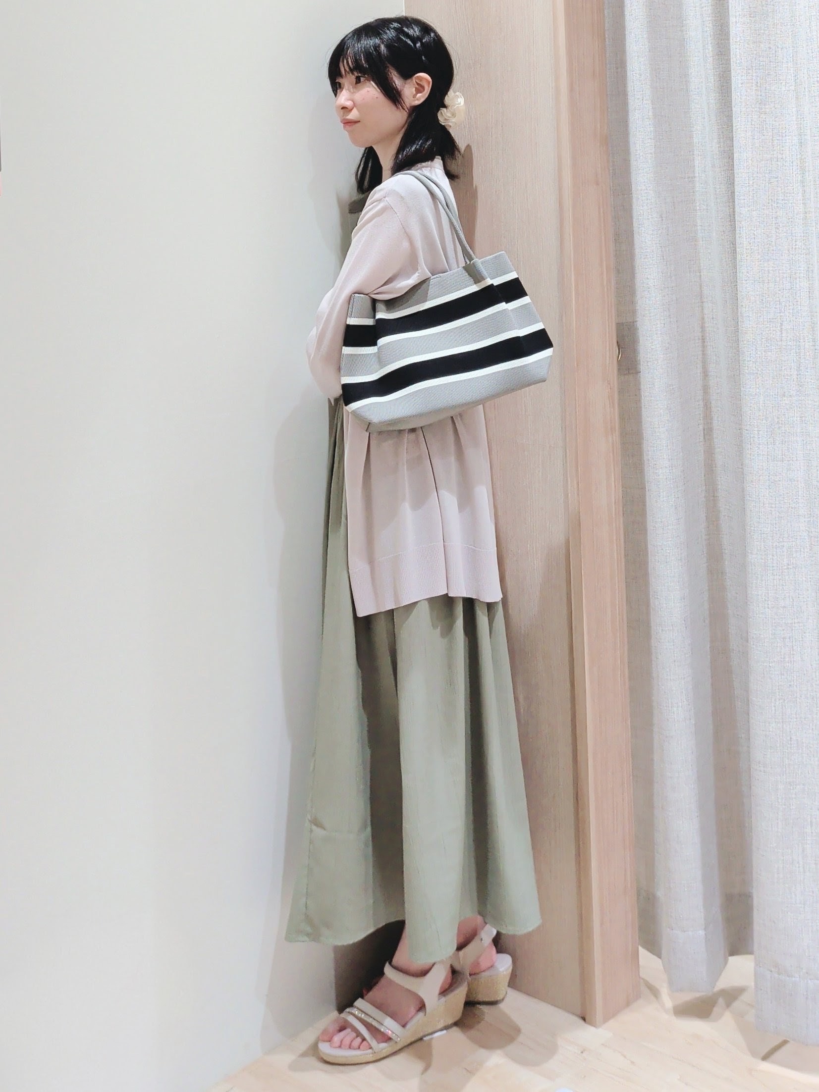 Yuiさんの「grove｜【接触冷感／UVカットetc】ベーシックロングカーディガン」を使ったコーディネート