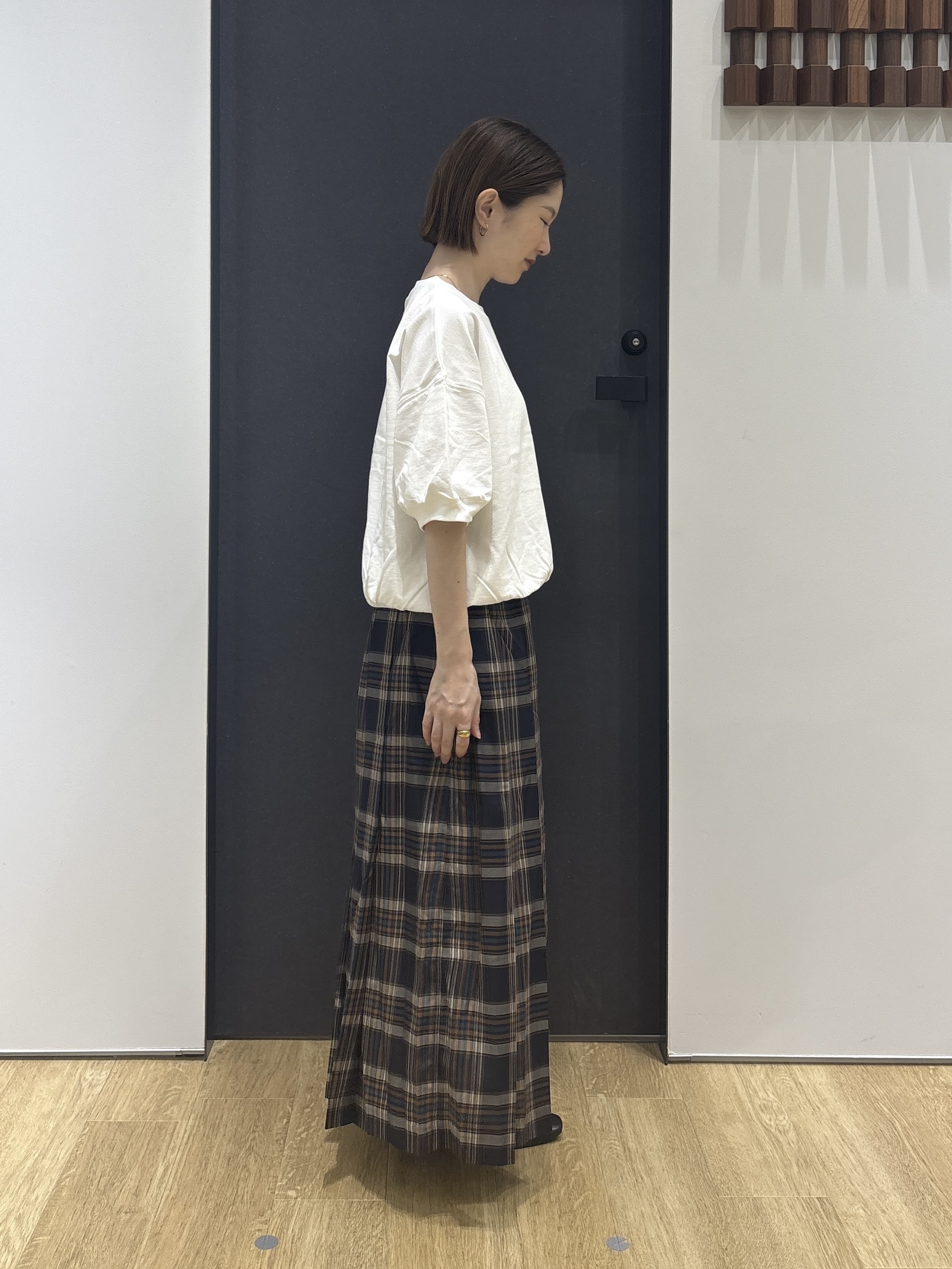 risaさんの「Dessin｜ハーフスリーブロゴプルオーバー」を使ったコーディネート