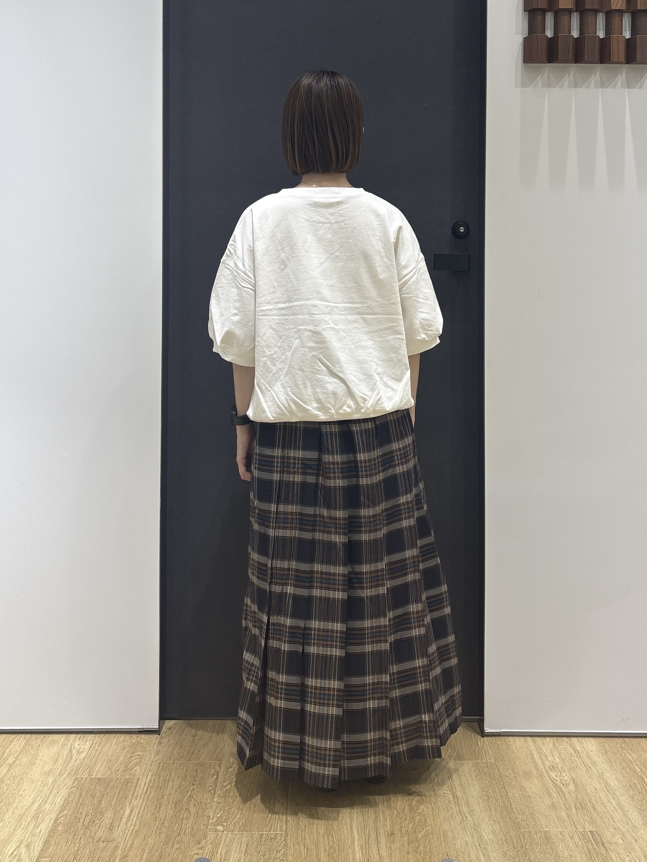 risaさんの「Dessin｜ハーフスリーブロゴプルオーバー」を使ったコーディネート
