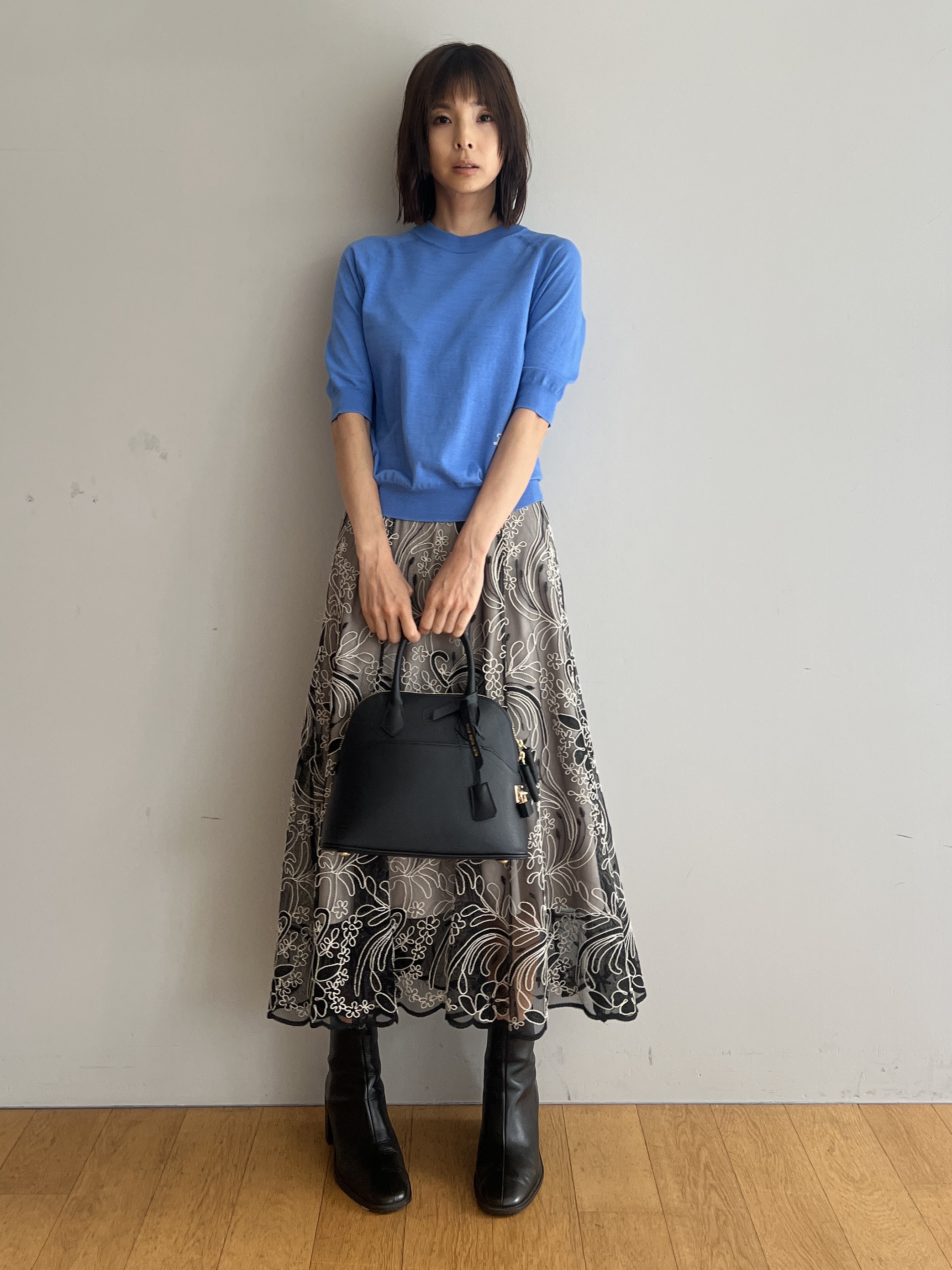 misaさんの「DRESSTERIOR｜◆mica della valle（ミカデラヴァッレ）Katia ハンドバッグ」を使ったコーディネート
