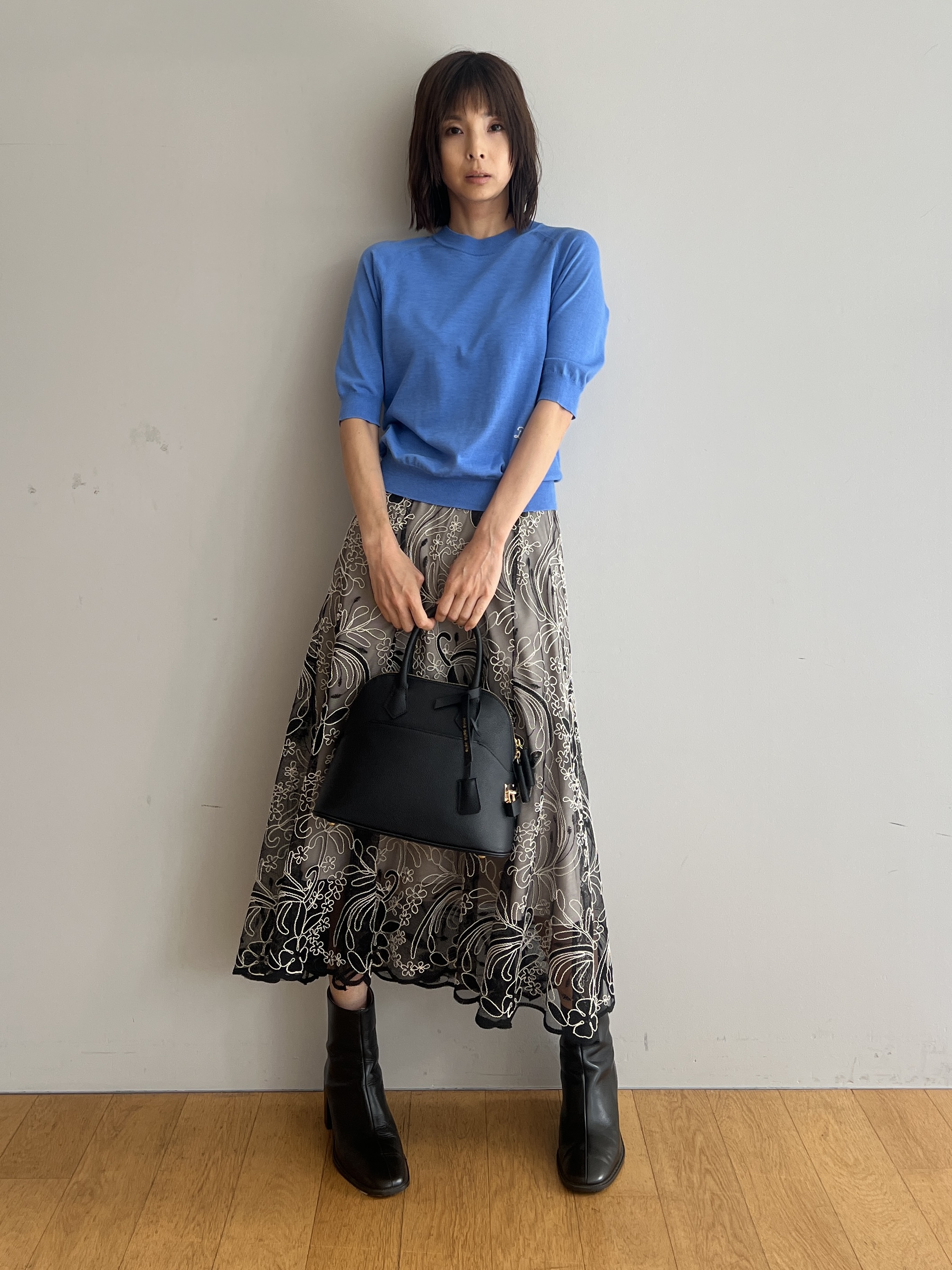 misaさんの「DRESSTERIOR｜◆mica della valle（ミカデラヴァッレ）Katia ハンドバッグ」を使ったコーディネート