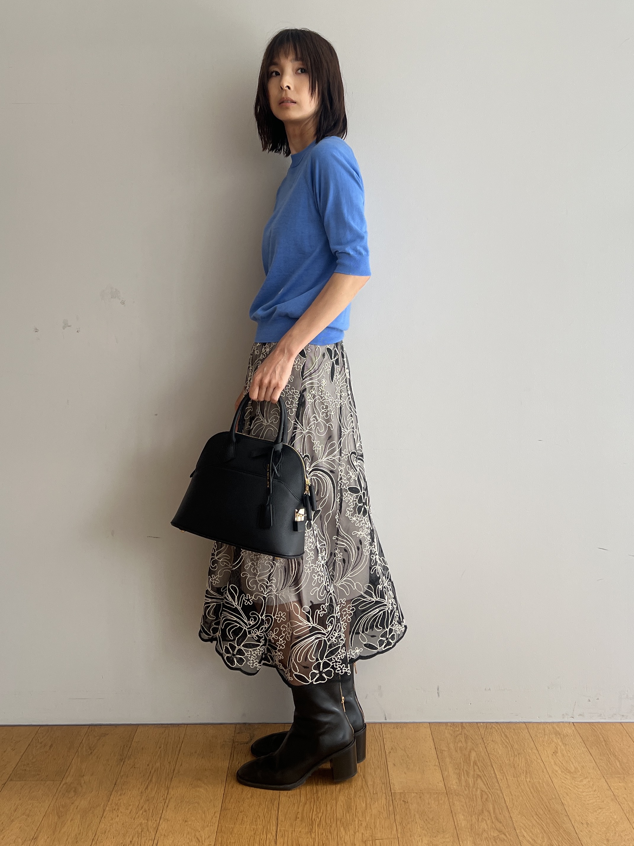 misaさんの「DRESSTERIOR｜◆mica della valle（ミカデラヴァッレ）Katia ハンドバッグ」を使ったコーディネート