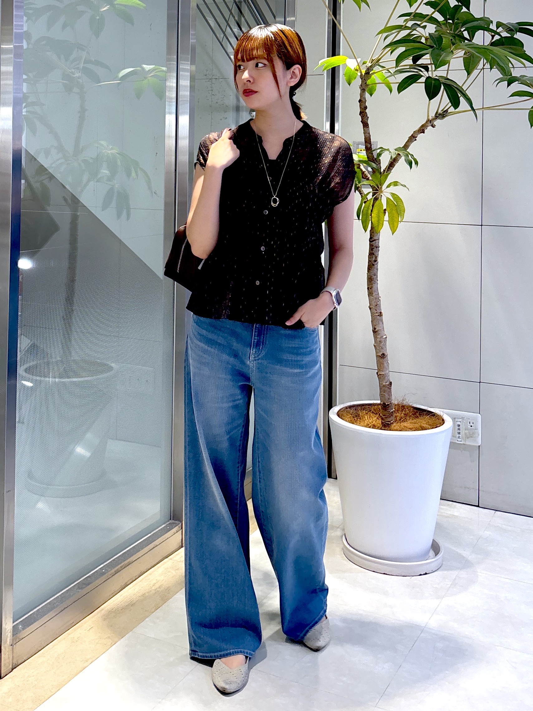 yukaさんの「UNTITLED｜ヴィンテージドットブラウス」を使ったコーディネート