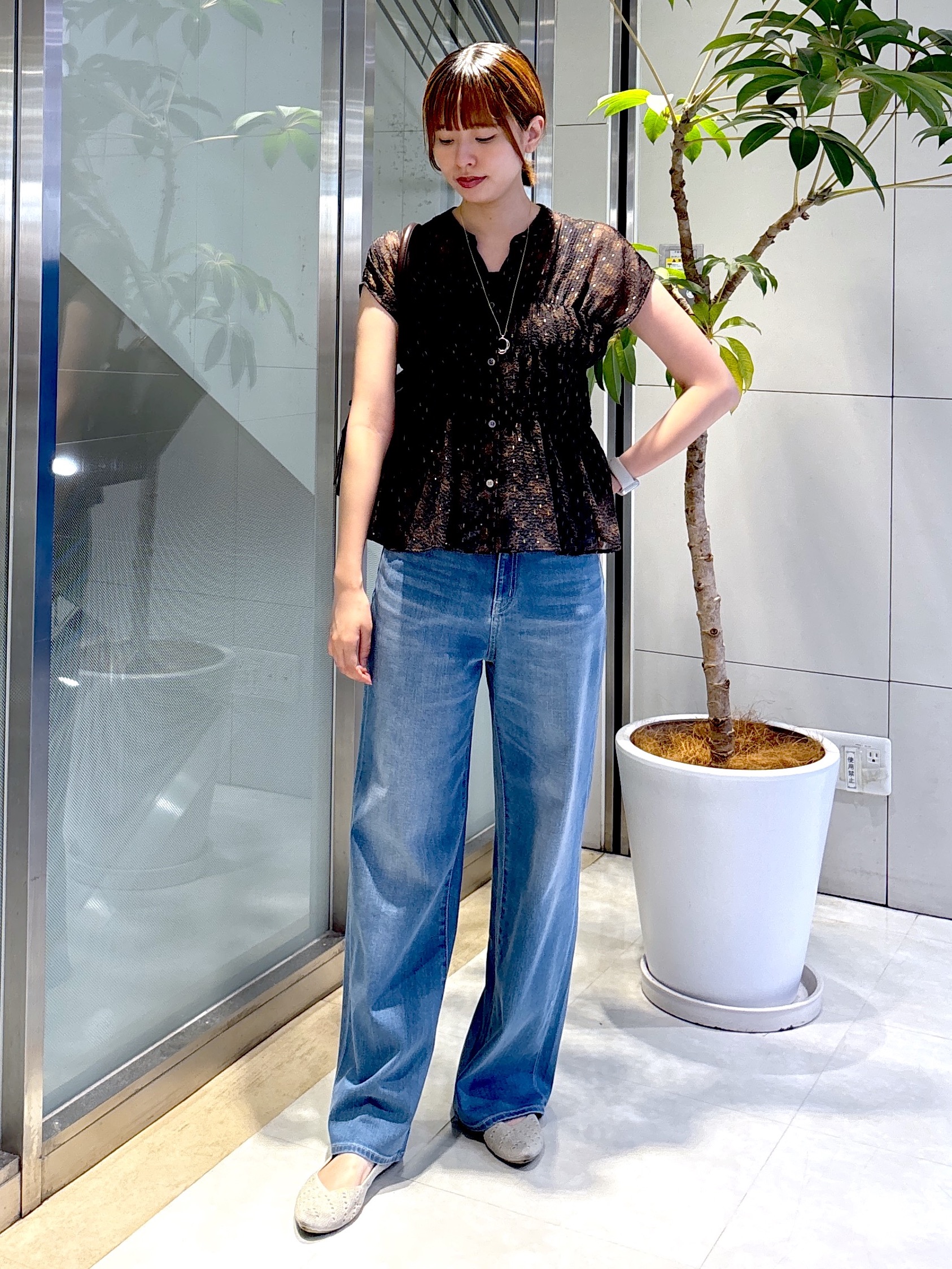 yukaさんの「UNTITLED｜ヴィンテージドットブラウス」を使ったコーディネート