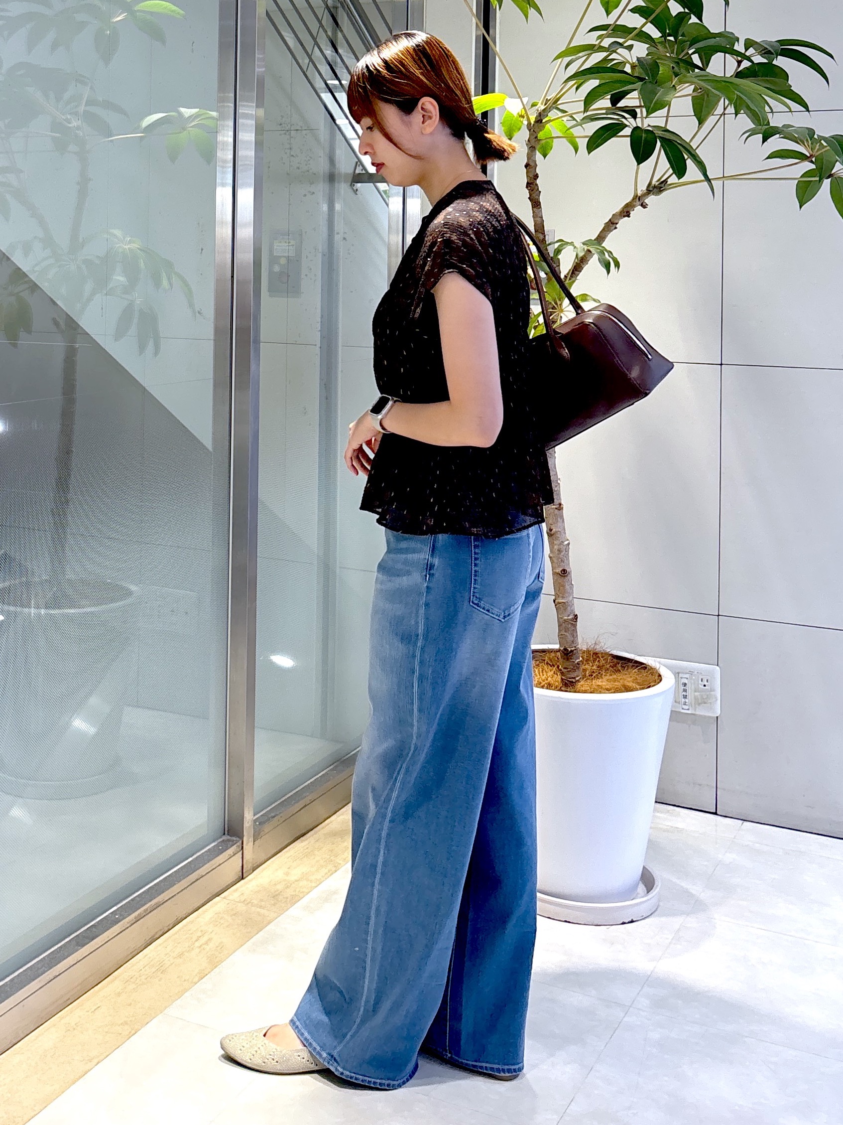 yukaさんの「UNTITLED｜ヴィンテージドットブラウス」を使ったコーディネート