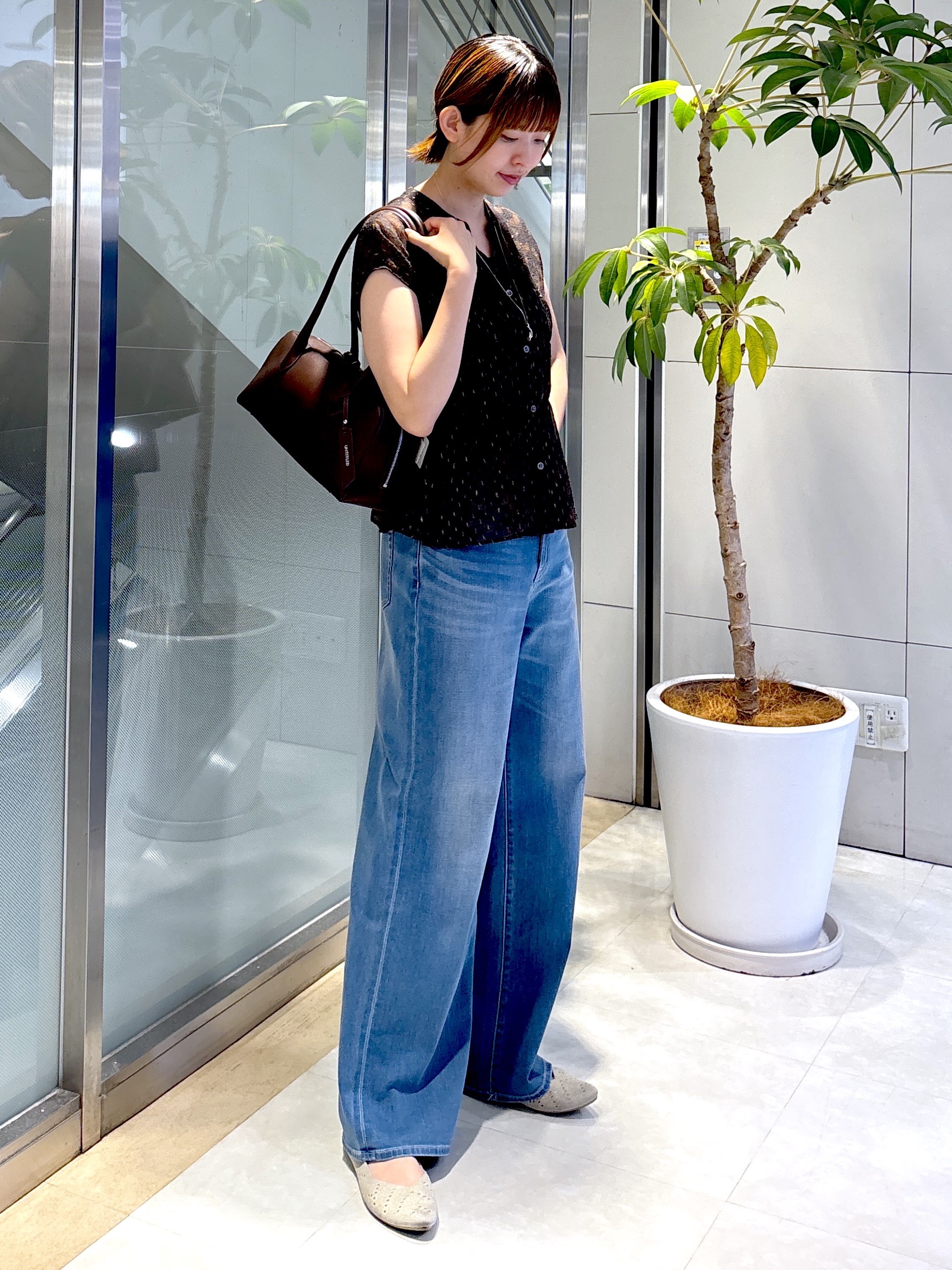 yukaさんの「UNTITLED｜ヴィンテージドットブラウス」を使ったコーディネート